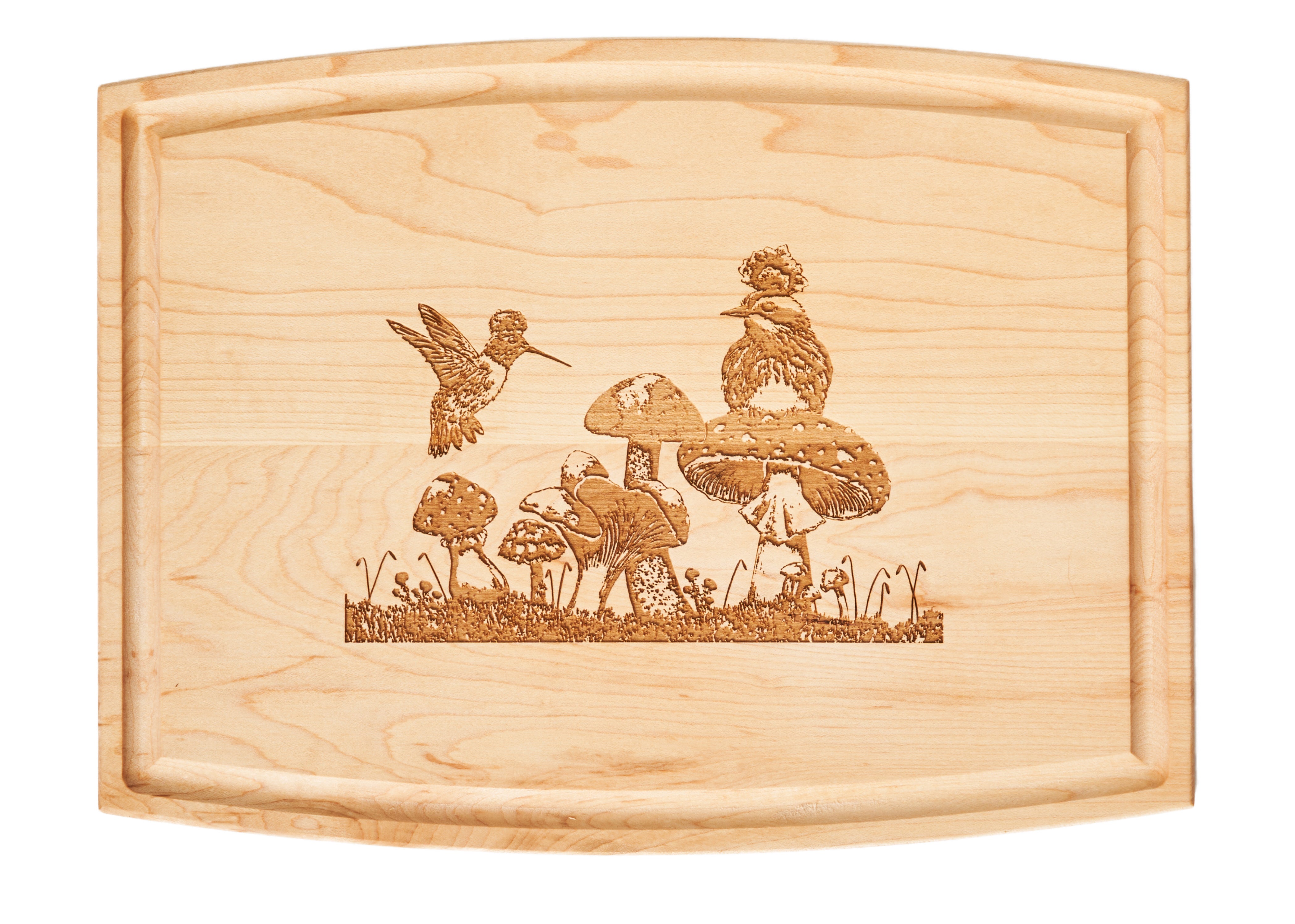 Vicki Sawyer Two Fun Guys Maple Wood Cheese Board - 12 x 9 Inches - Perfect for Wine & Cheese Parties, Charcuterie Platters & Entertaining