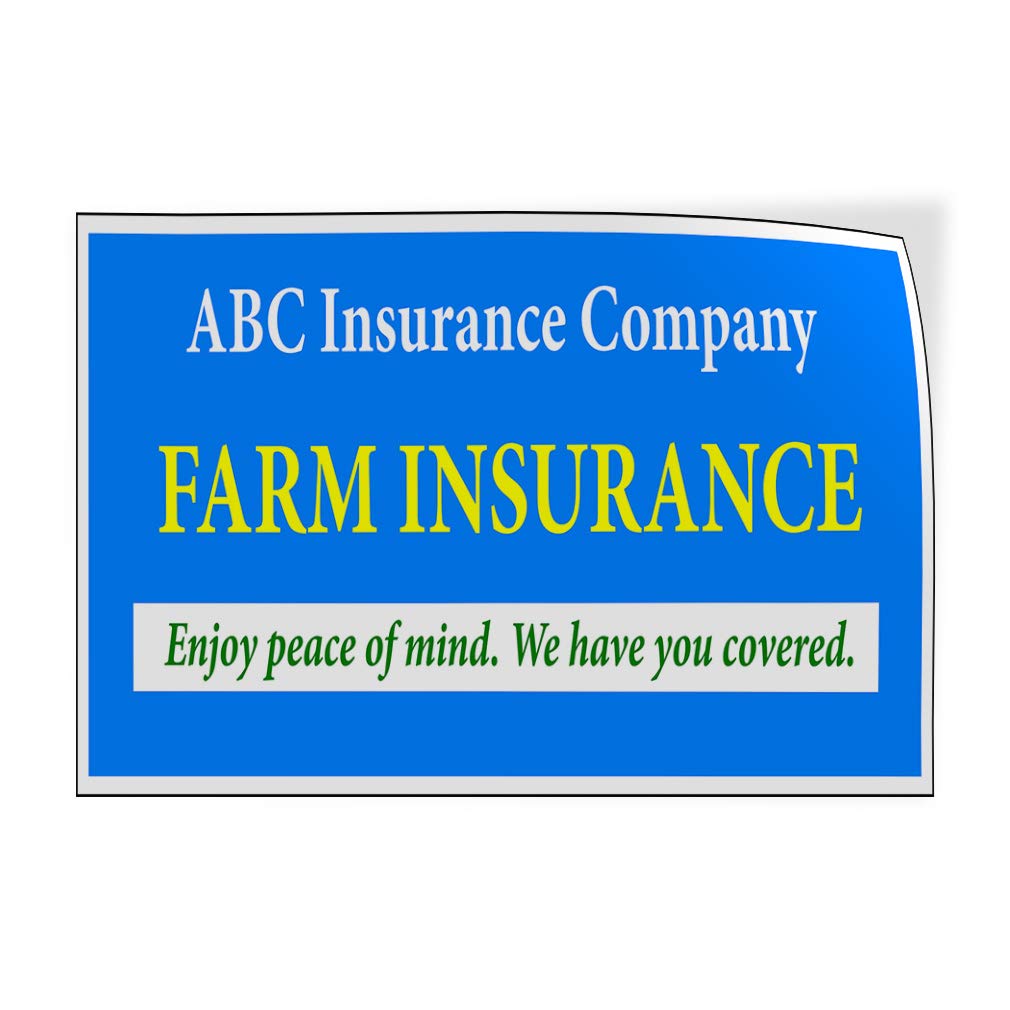 Custom Vinyl Door Decals for Business & Farm - 34x22 Inch Set of 5 | Weatherproof Outdoor Stickers for Cars, Luggage & Bumpers | Perfect for Insurance Companies, Farms & Brand Promotion