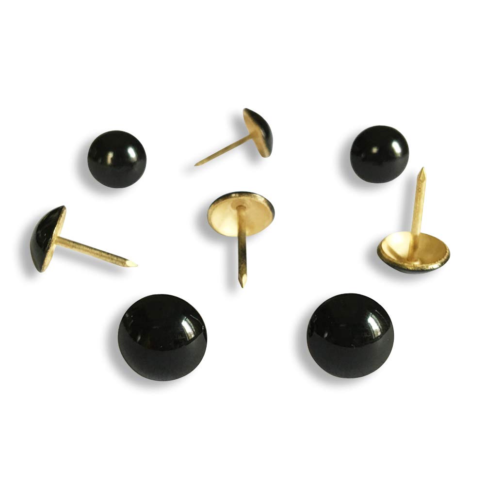 500pcs Black Painted Upholstery Tacks - D11mmxL17mm Decorative Nails for Sofa, Wooden Furniture & DIY Projects | Home Decor, Upholstery Repair, Cabinet Making & Crafting