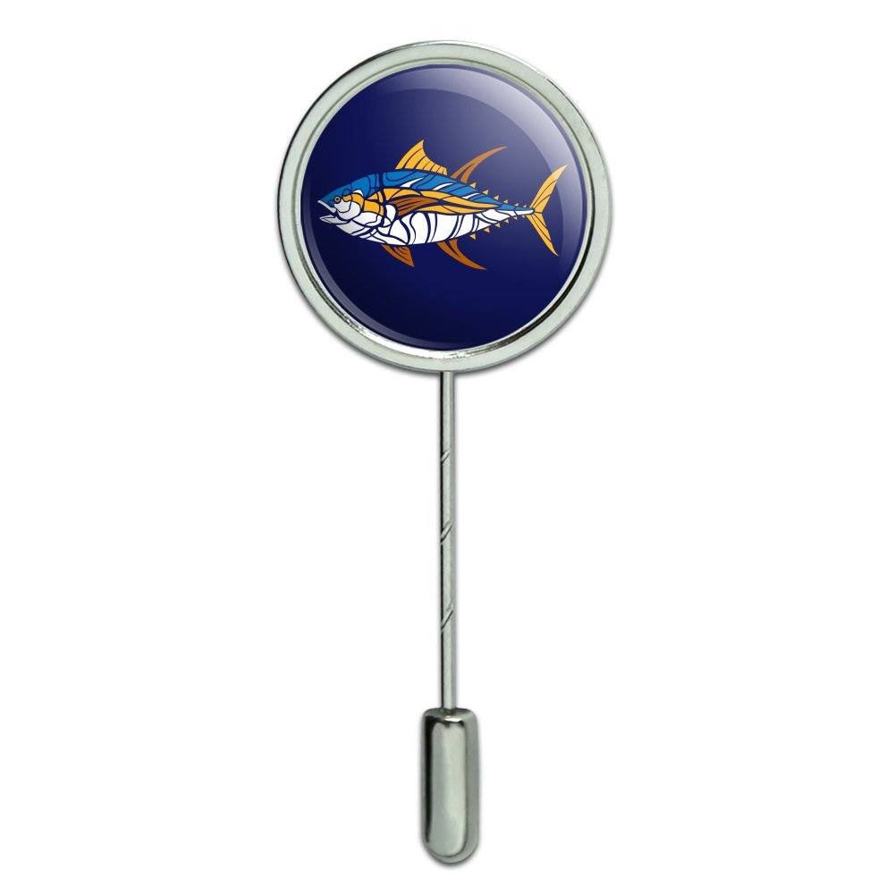 Tuna Fish Design Stick Pin - Vintage Hat Brooch & Lapel Pin for Fishing Enthusiasts - Perfect for Hats, Jackets, and Casual Outfits