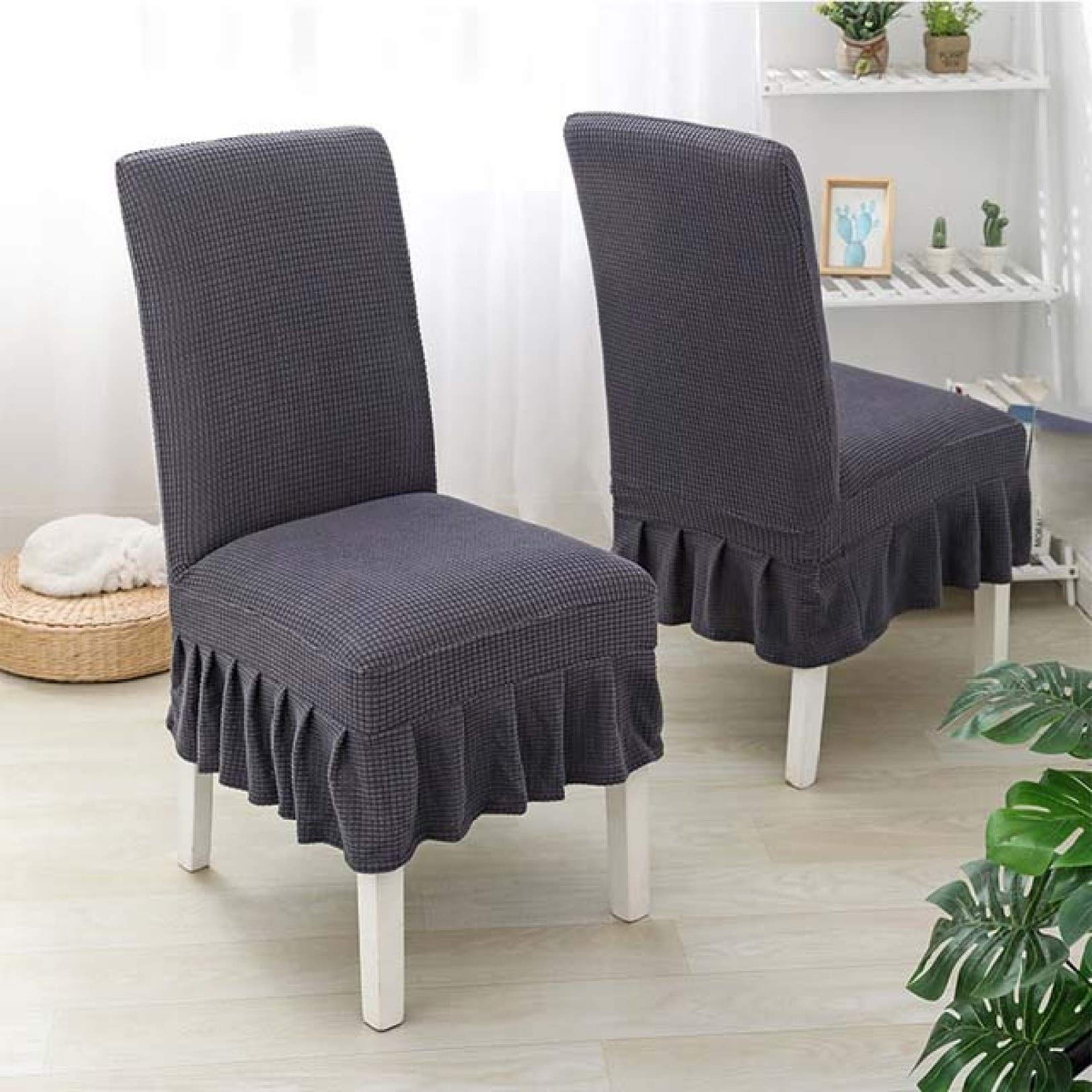 YURASIKU 1/2/4/6/8PCS Stretchable Washable Dining Chair Covers - Spandex Fabric Chair Protectors for Kitchen, Restaurant, Hotel & Home Use - Perfect for Daily Dining, Parties & Special Occasions