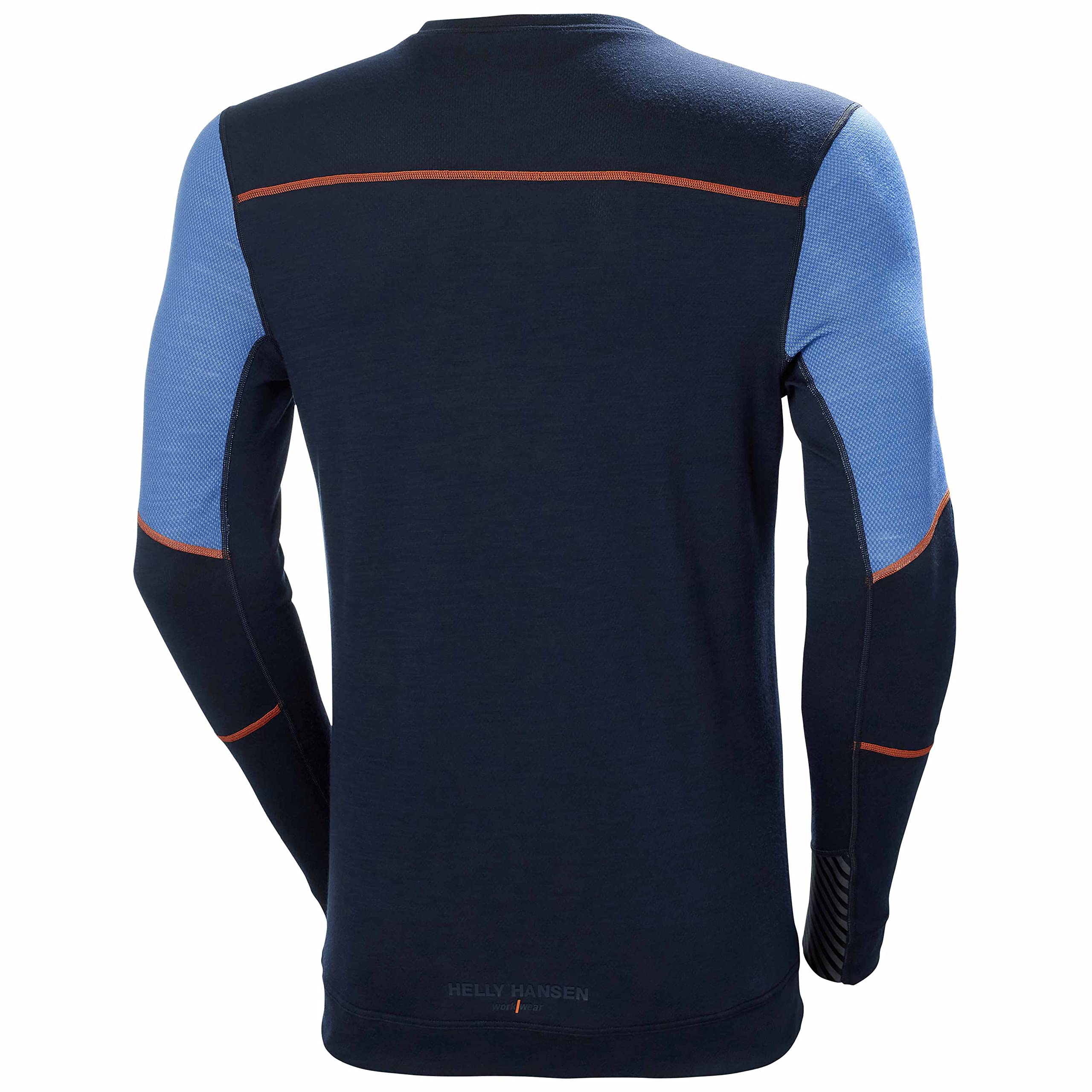Helly-Hansen Men's Workwear LIFA Merino Wool Crewneck Sweater - Warm & Durable Base Layer for Outdoor Work, Hiking & Winter Activities