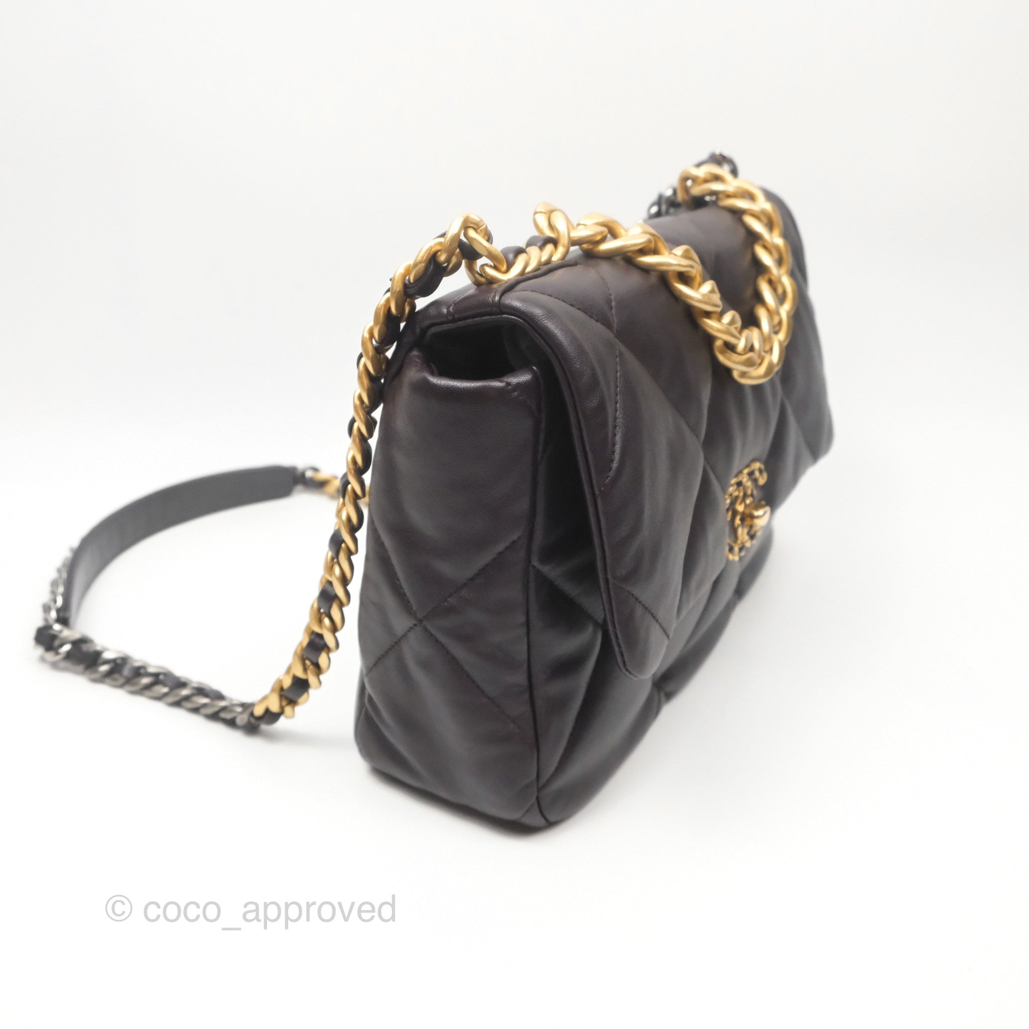 Chanel 19 Medium Flap Bag in Dark Brown with Mixed Hardware - Luxury Designer Handbag for Women, Perfect for Work, Travel & Evening Events