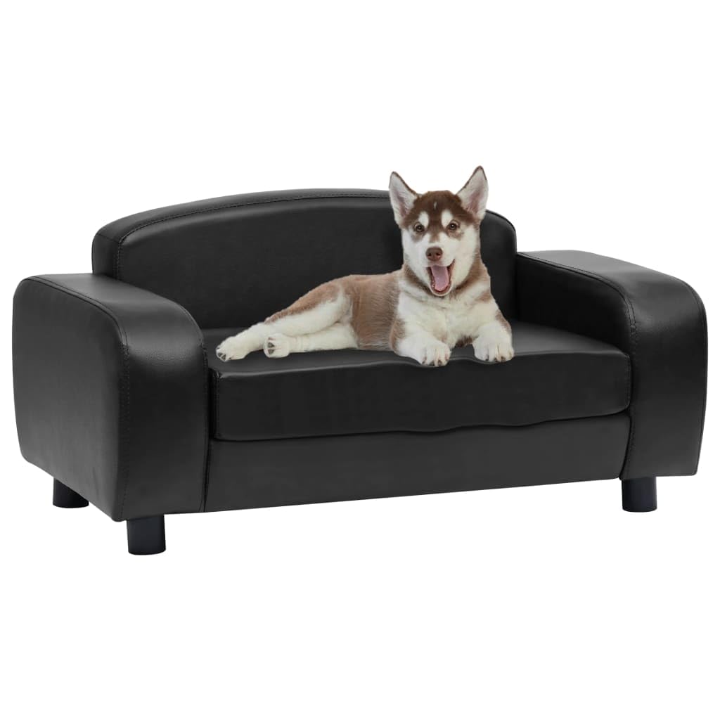 Premium Faux Leather Dog Sofa Bed - 31.5
