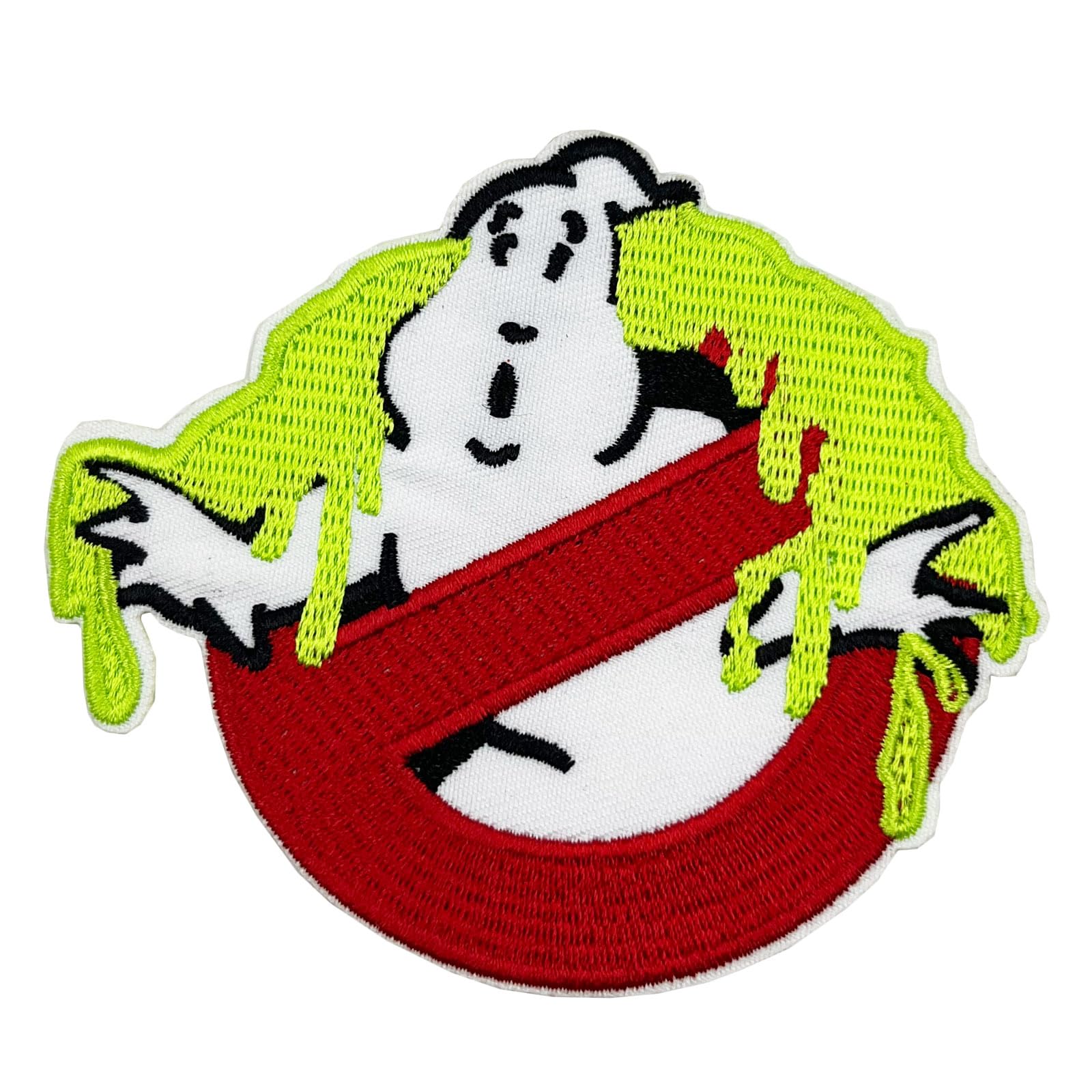 4'' Slimed Ghost Halloween Iron-On Patch - Embroidered Costume Accessory for DIY, Jackets, Bags & Halloween Decor
