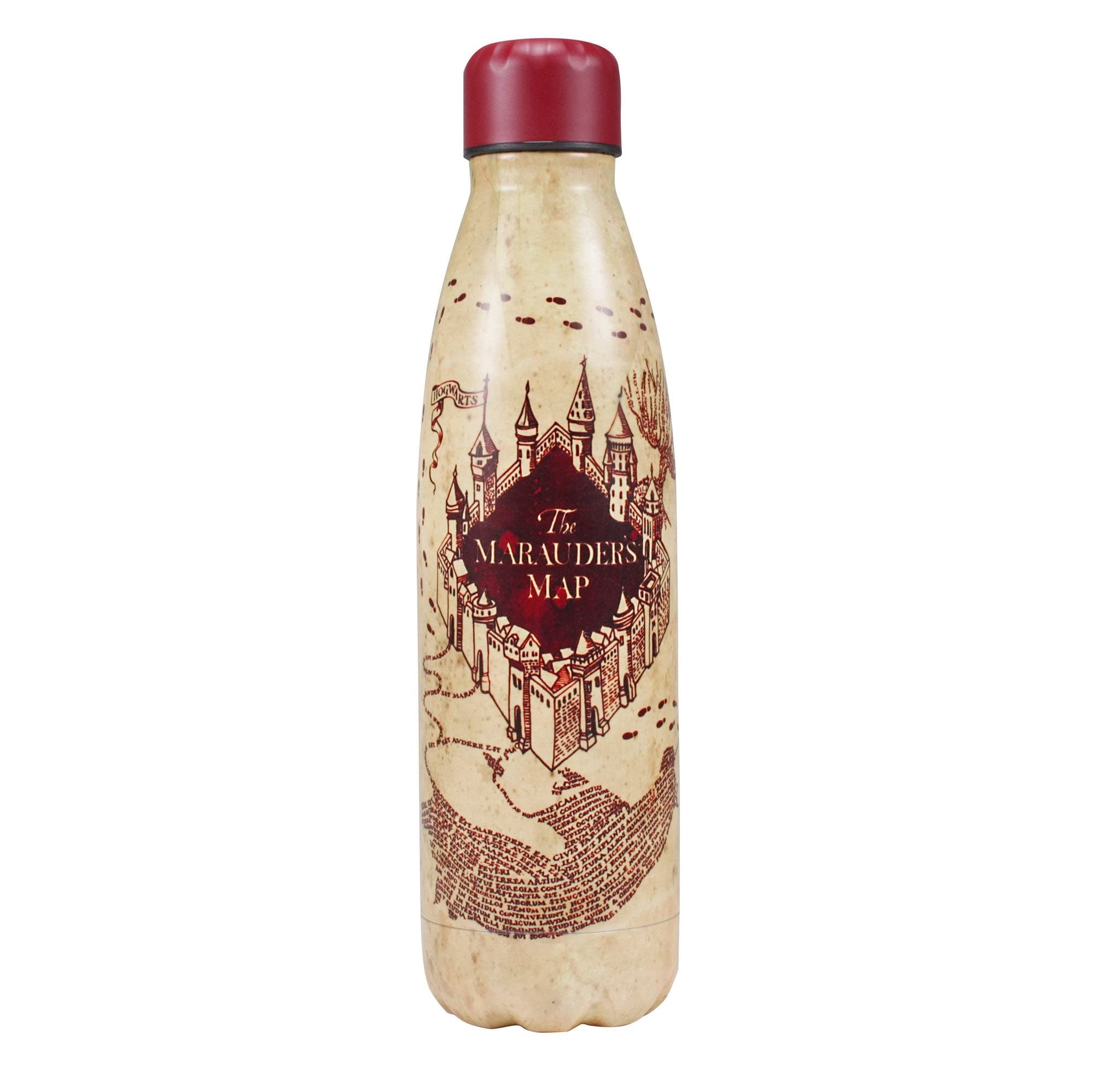 Harry Potter Marauder's Map Stainless Steel Water Bottle - Insulated 20oz Travel Tumbler for School, Hiking & Harry Potter Fans - BPA Free Leak Proof Design