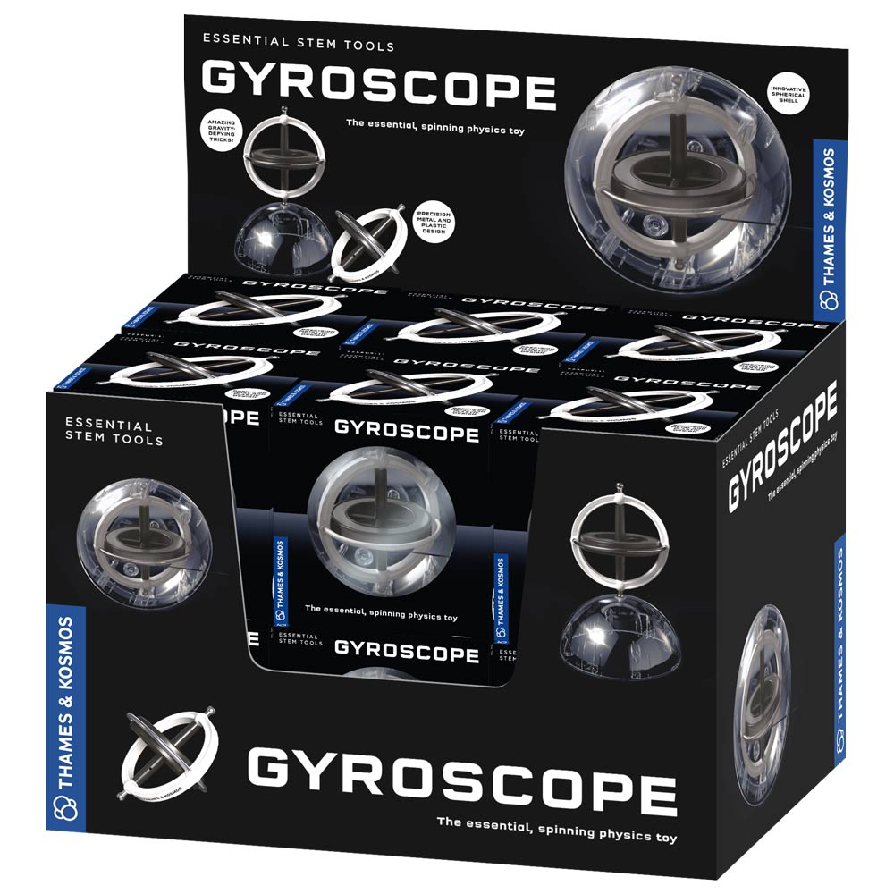 Thames & Kosmos Gyroscope 12 Pack - Premium STEM Educational Toys for Kids & Adults - Perfect for Science Experiments, Physics Learning & Gift Giving