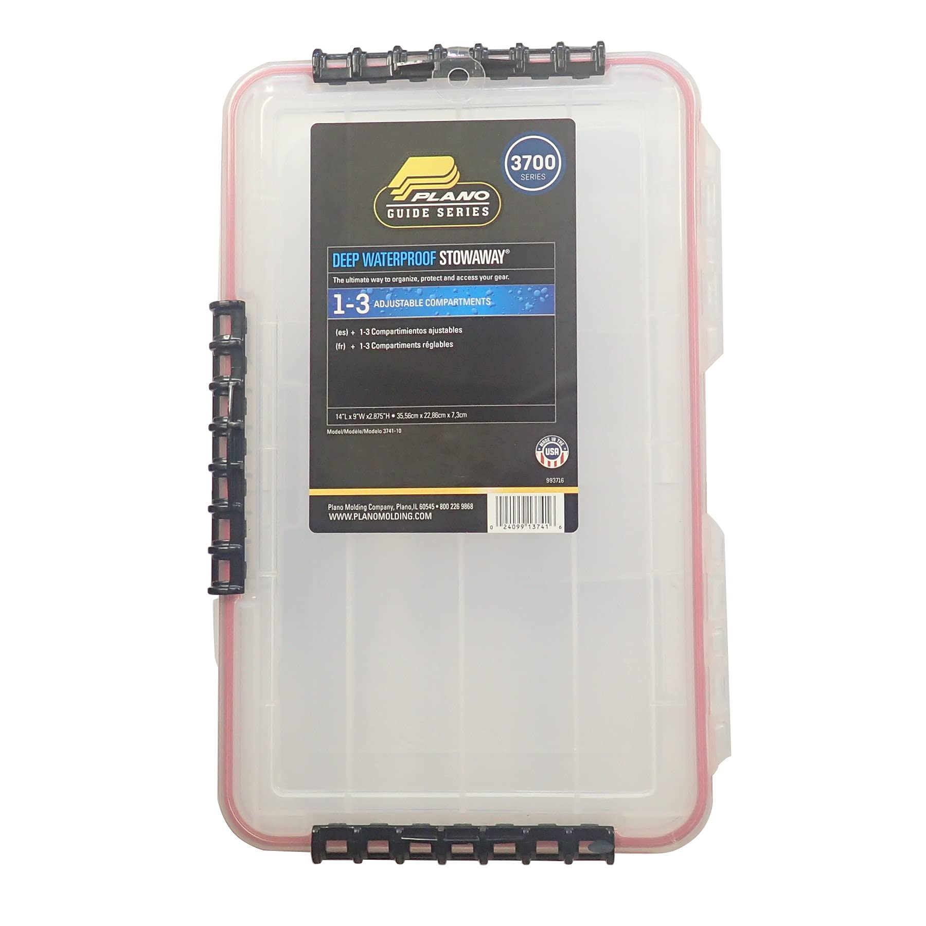 Plano Waterproof Stowaway Tackle Box - Durable Fishing Gear Storage for Saltwater & Freshwater - Perfect for Boat, Kayak, and Shore Fishing Trips