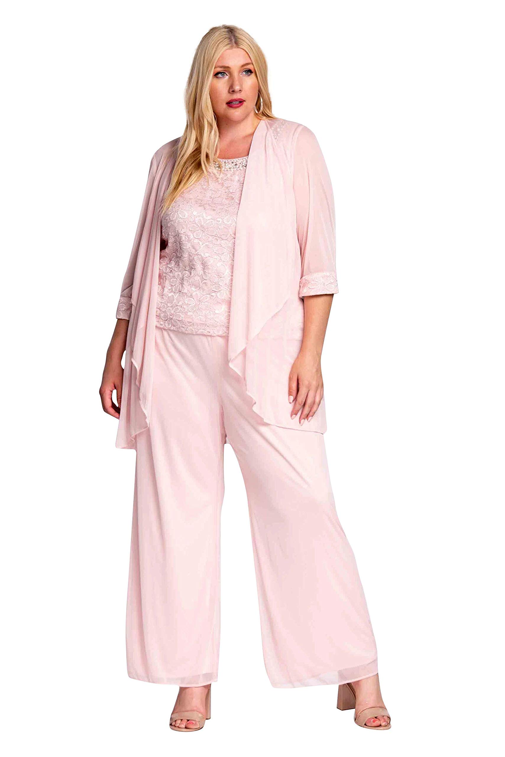 R&M Richards Plus Size Pant Suit for Women - Made in USA | Professional Office Wear & Special Occasion Outfit