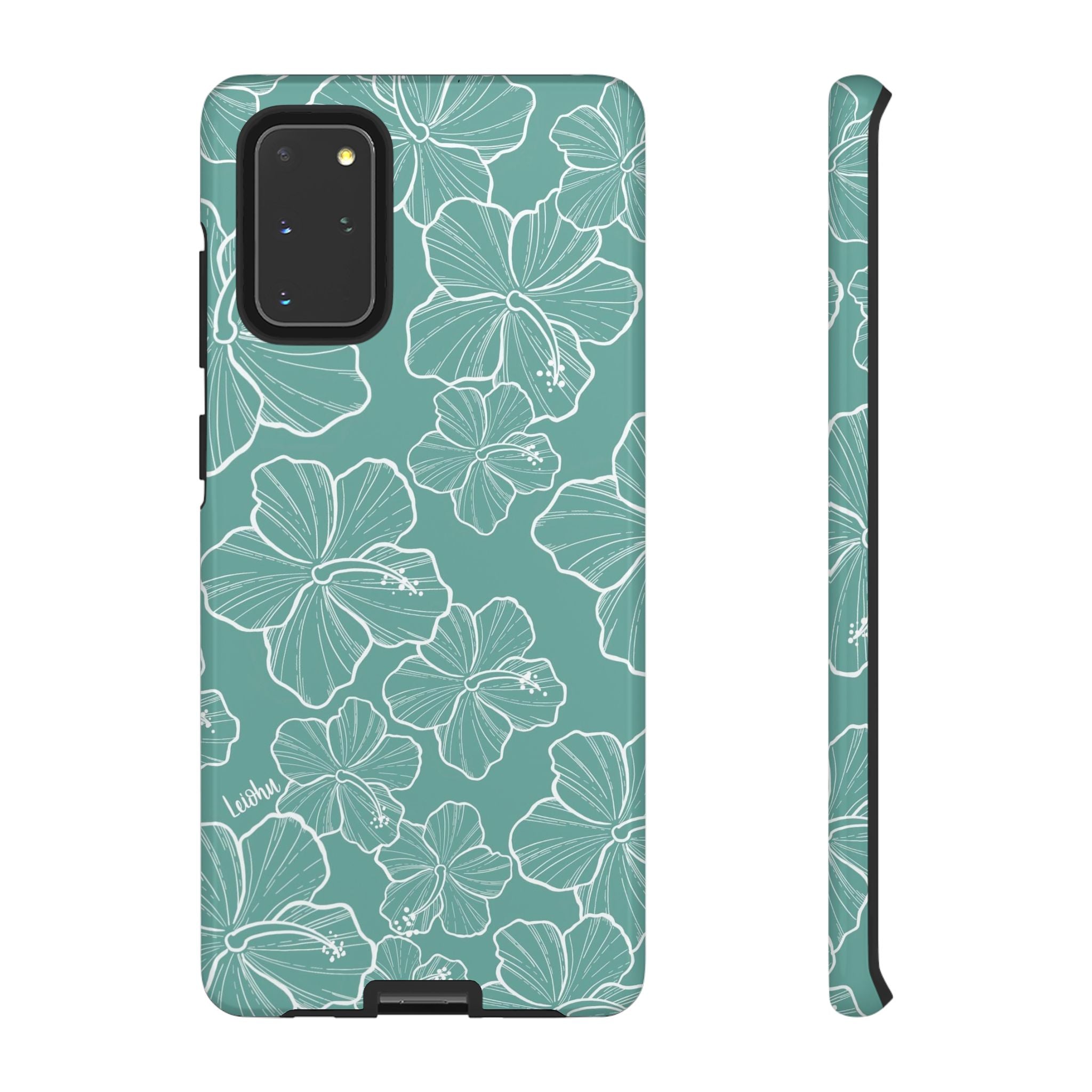 Premium Hibiscus Teal Samsung Galaxy Phone Case - Durable & Stylish Protection for Everyday Use, Work & Travel