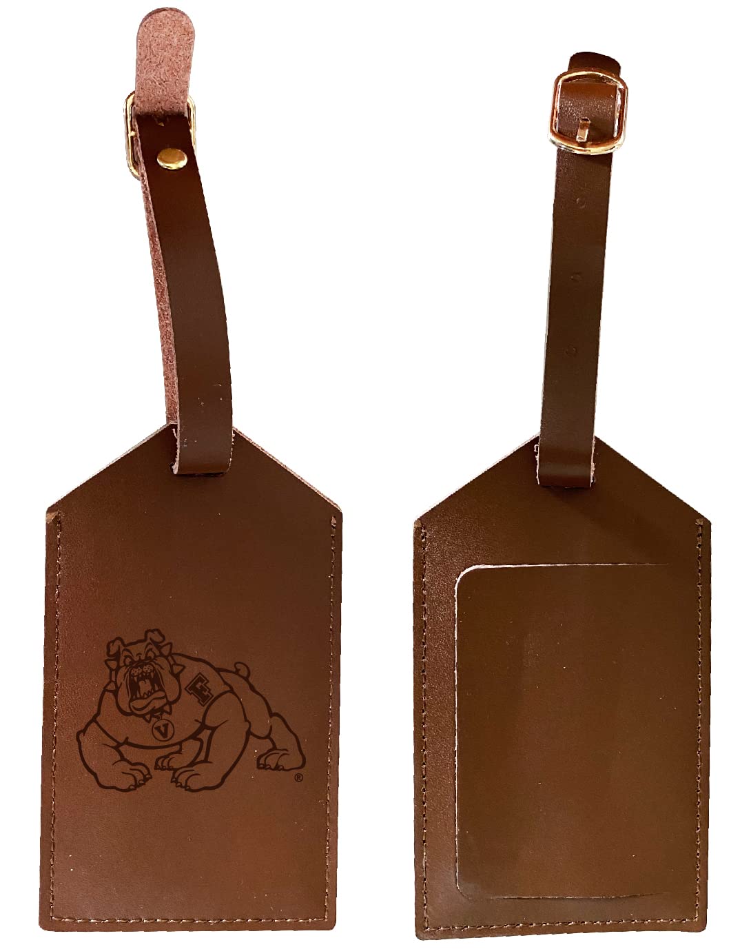 Fresno State Bulldogs Leather Luggage Tag - Officially Licensed Engraved College Accessory for Travel, Gifts & Alumni Pride
