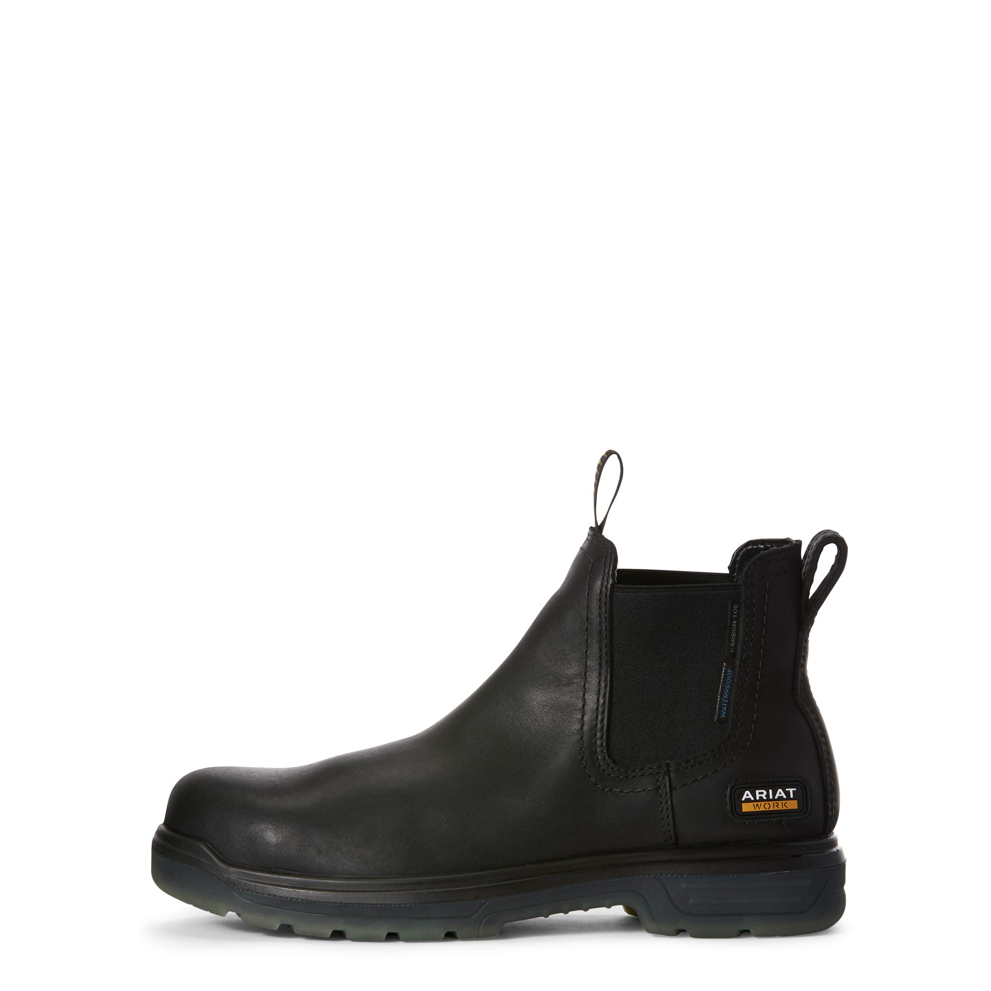 Ariat Men's Turbo Chelsea Waterproof Carbon Toe Work Boot - Slip Resistant Safety Shoes for Construction, Warehouse & Outdoor Work