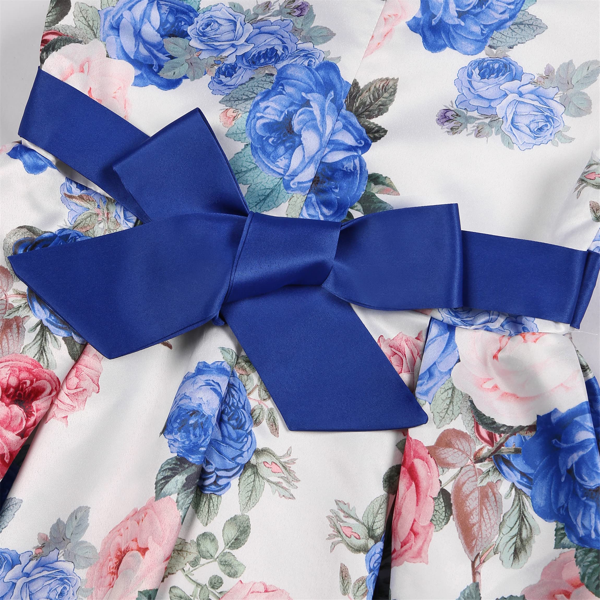 **CMMCHAAH Girls Pageant Party Dresses for Kids 2-9 Years – Floral Print Formal Gown for Birthday, Pageant & Special Occasions**