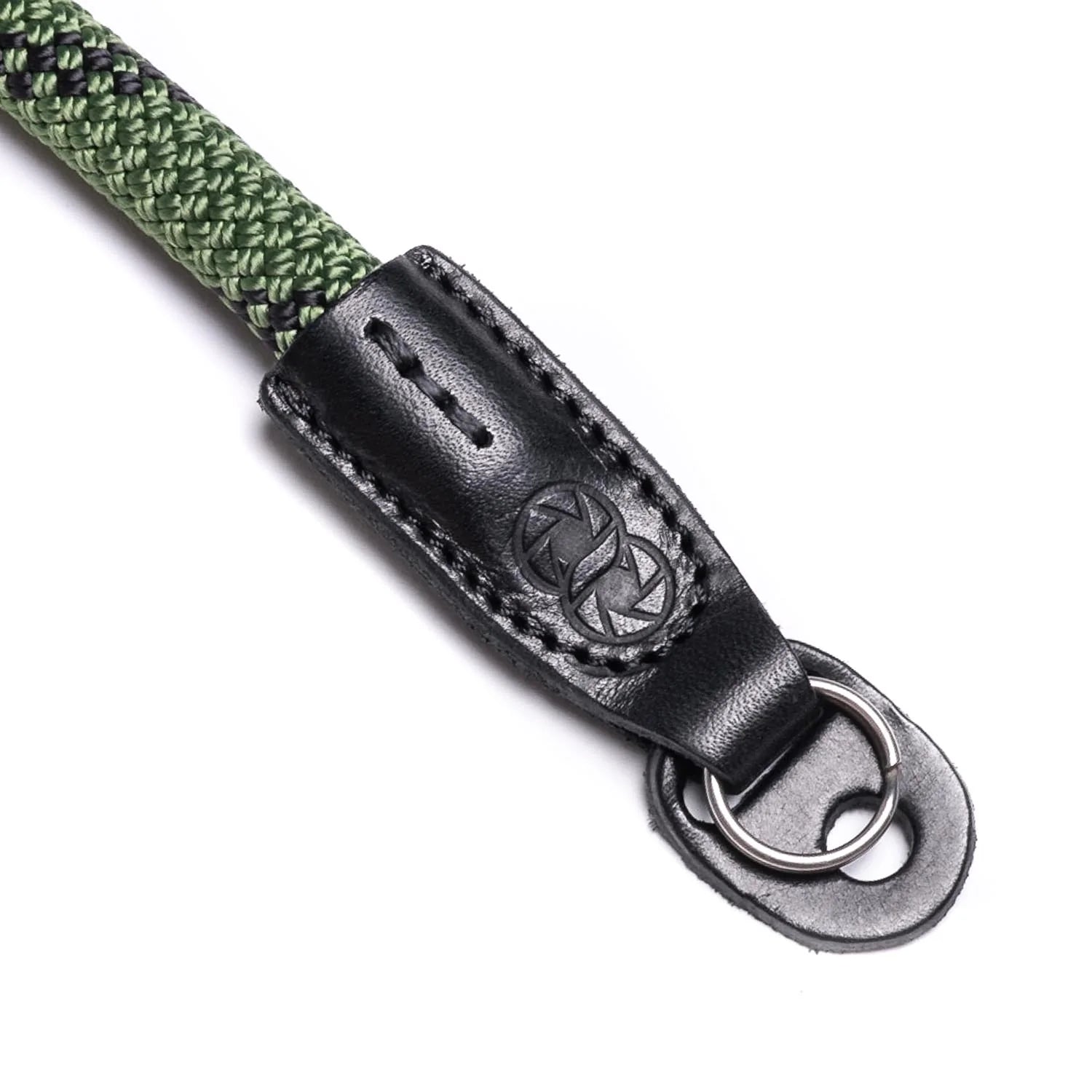 Cooph Rope Camera Strap with Split Ring - 45.3 Inch (115cm) Adjustable Neck Strap for DSLR & Mirrorless Cameras - Durable Duotone Green Design - Perfect for Travel, Hiking & Outdoor Photography