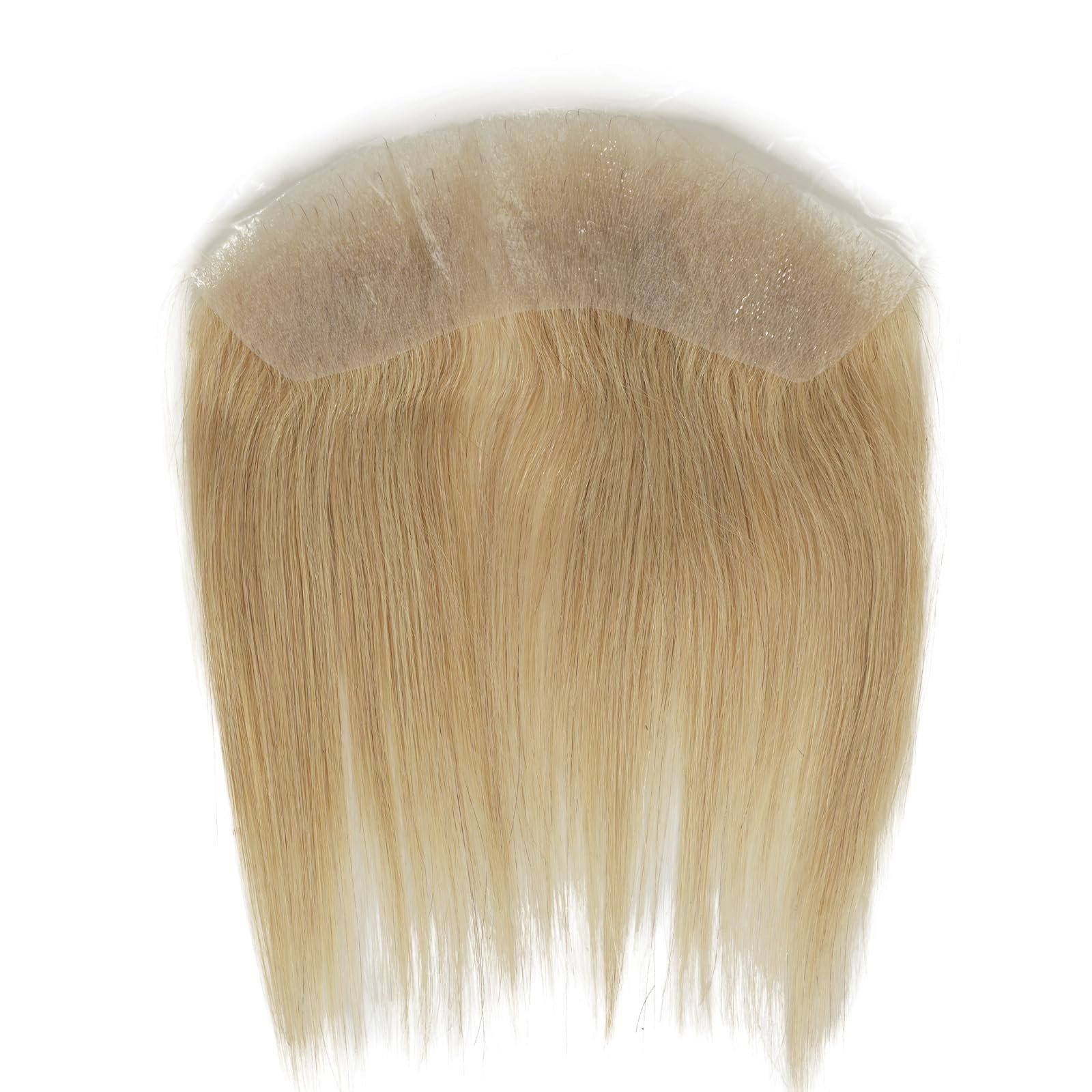 Lordhair Men's V-Shape Toupee - 6x1.5 Inch Human Hair Replacement System with Natural Hairline | Light Blonde 22# | Perfect for Thinning Hair & Baldness Cover | Daily Wear & Special Occasions