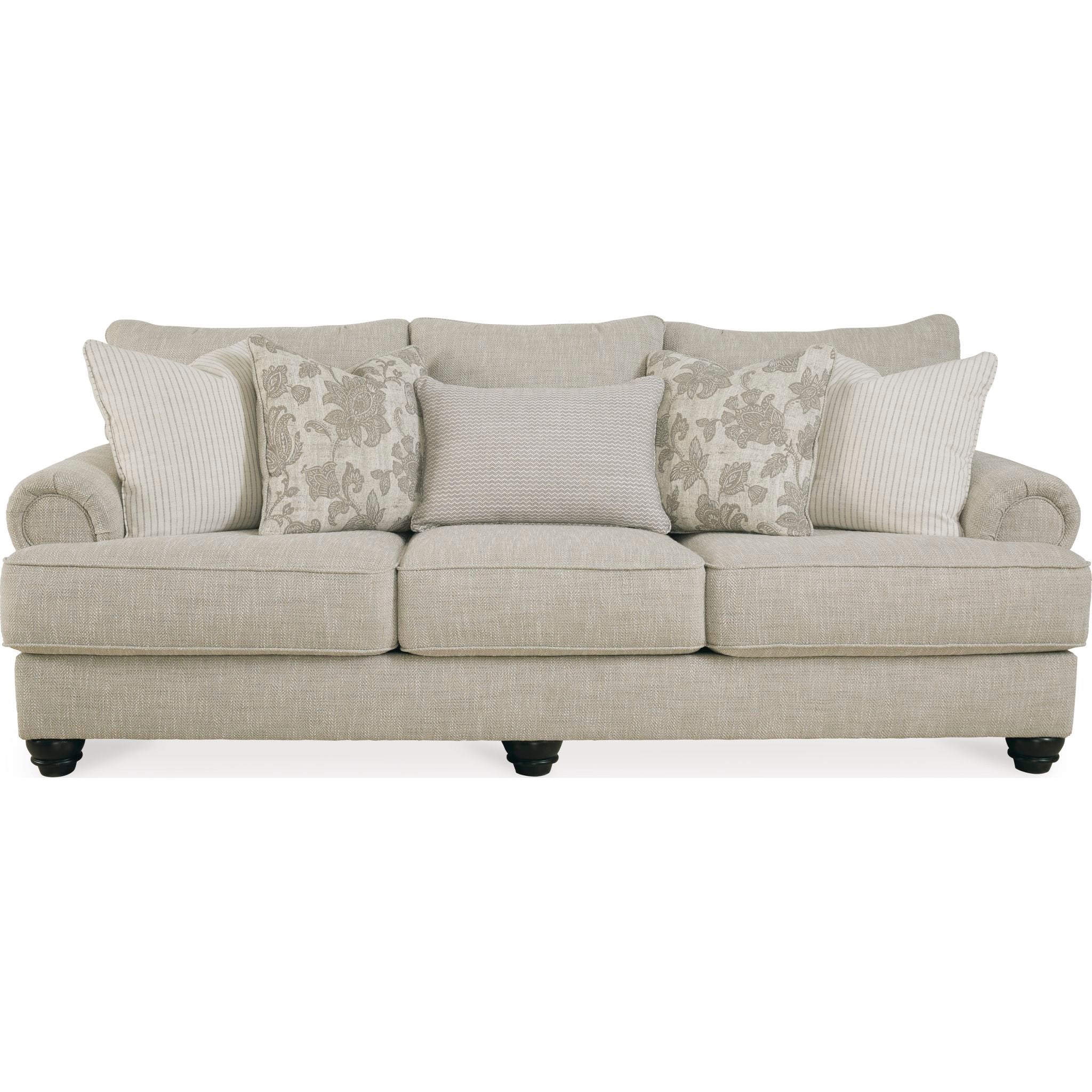 Asanti Sofa in Fog Gray - Modern Comfortable Living Room Couch for Small Spaces, Apartments & Cozy Home Decor