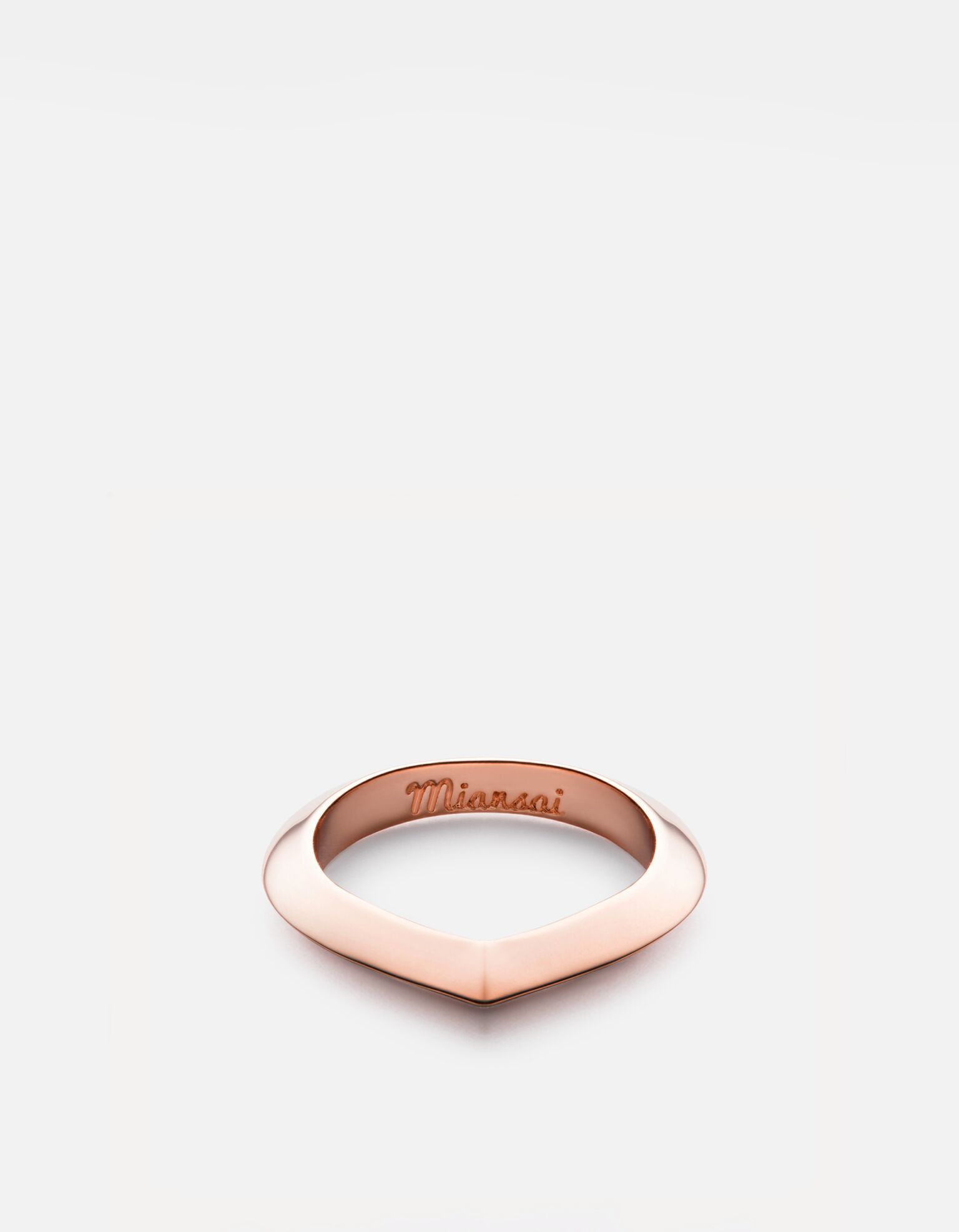 Rose Gold Plated Angular Ring - Elegant Geometric Jewelry for Women, Perfect for Parties, Weddings & Everyday Wear