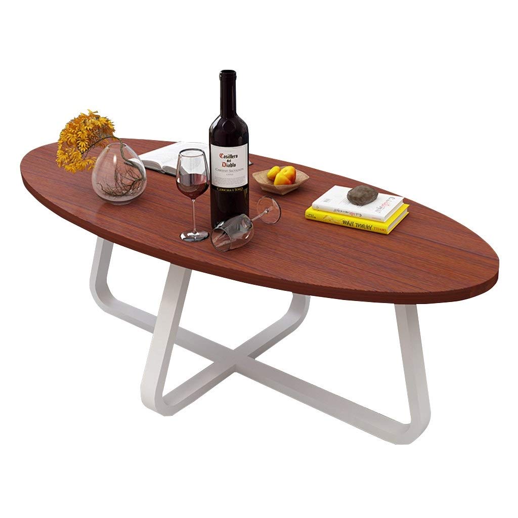 Stylish Oval Coffee Table for Living Room & Balcony - Eco-Friendly, Sturdy Tea & Dining Table (Color: I) - Perfect for Home Decor, Small Spaces & Entertaining