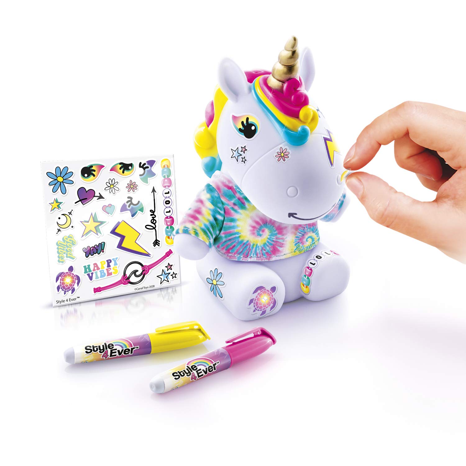 Canal Toys Unicorn Tie Dye Decorating Kit for Kids - DIY Arts and Crafts Activity for Birthday Parties & Creative Play