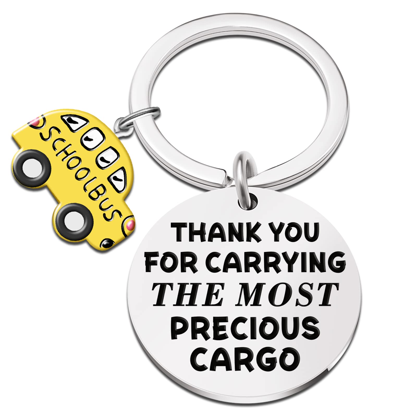 Funny Bus Driver Gifts - Appreciation Keychain for Men & Women - Perfect Thank You, Christmas, Birthday & Thanksgiving Present - Great for School Bus Drivers, Transportation Workers & Public Service Professionals