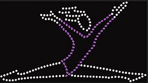 Gymnastics Girl #1 Rhinestone Iron-On Transfer - Sparkle & Shine for Dance, Cheerleading & Gymnastics Apparel