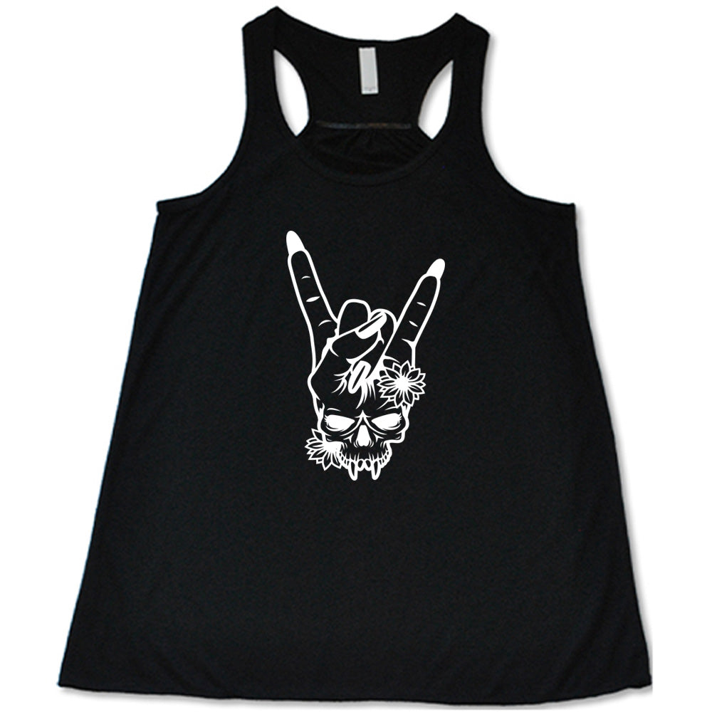 Skull Rocker Hand T-Shirt - Gothic Punk Graphic Tee for Men & Women - Perfect for Concerts, Halloween & Rock Music Events