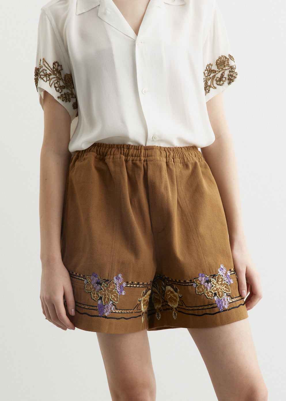 Autumn Royal Shorts for Women - Comfortable High Waisted Casual Shorts with Pockets | Perfect for Fall Outfits, Lounge Wear & Travel