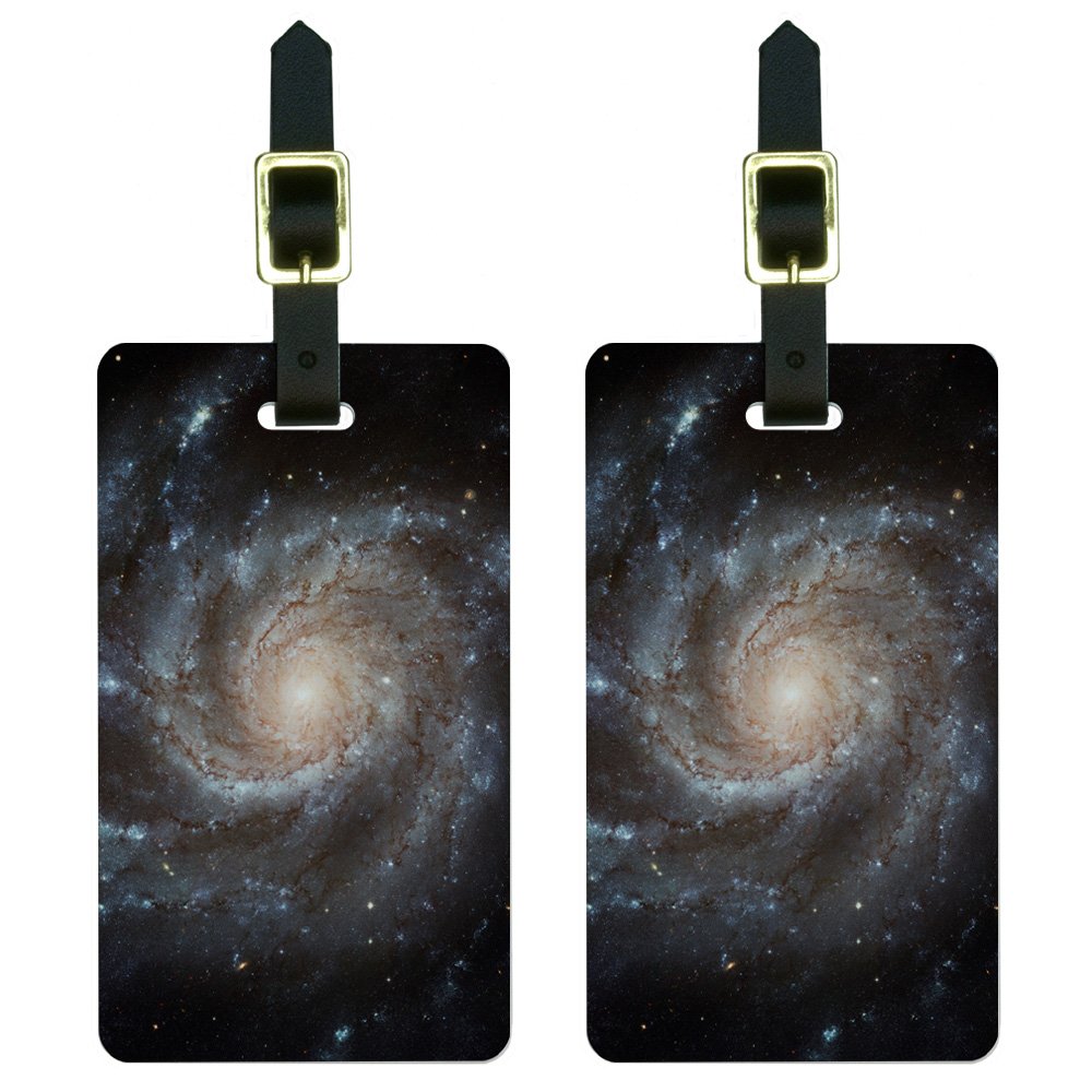 Hubble Space Telescope Spiral Galaxy Luggage Tags - Durable Suitcase ID Tags for Travel, Carry-On Bags & Backpacks (White) - Perfect for Airports, Cruises & Business Trips