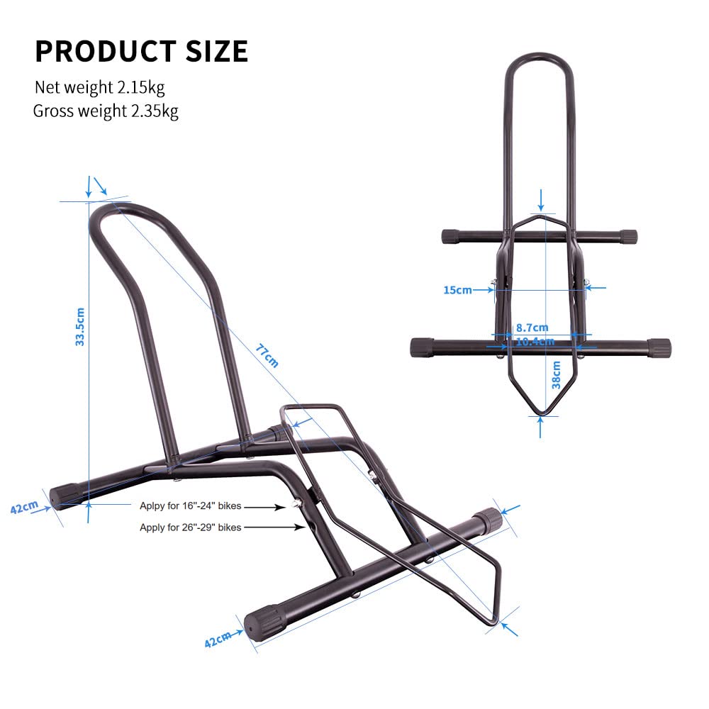 Heavy Duty Bike Stand - Adjustable Floor Parking Rack for Mountain, Road & BMX Bikes | Secure Bicycle Storage Solution for Garage, Home & Outdoor Use