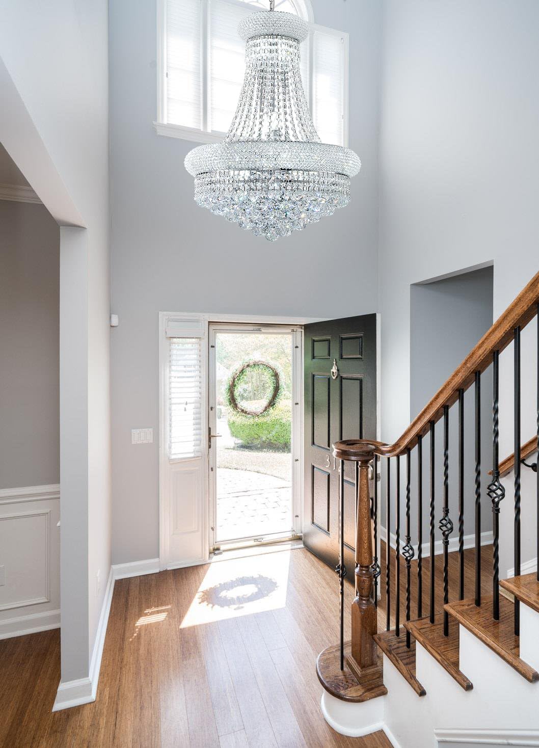 12-Light Chrome Finish Empire Crystal Chandelier - 22