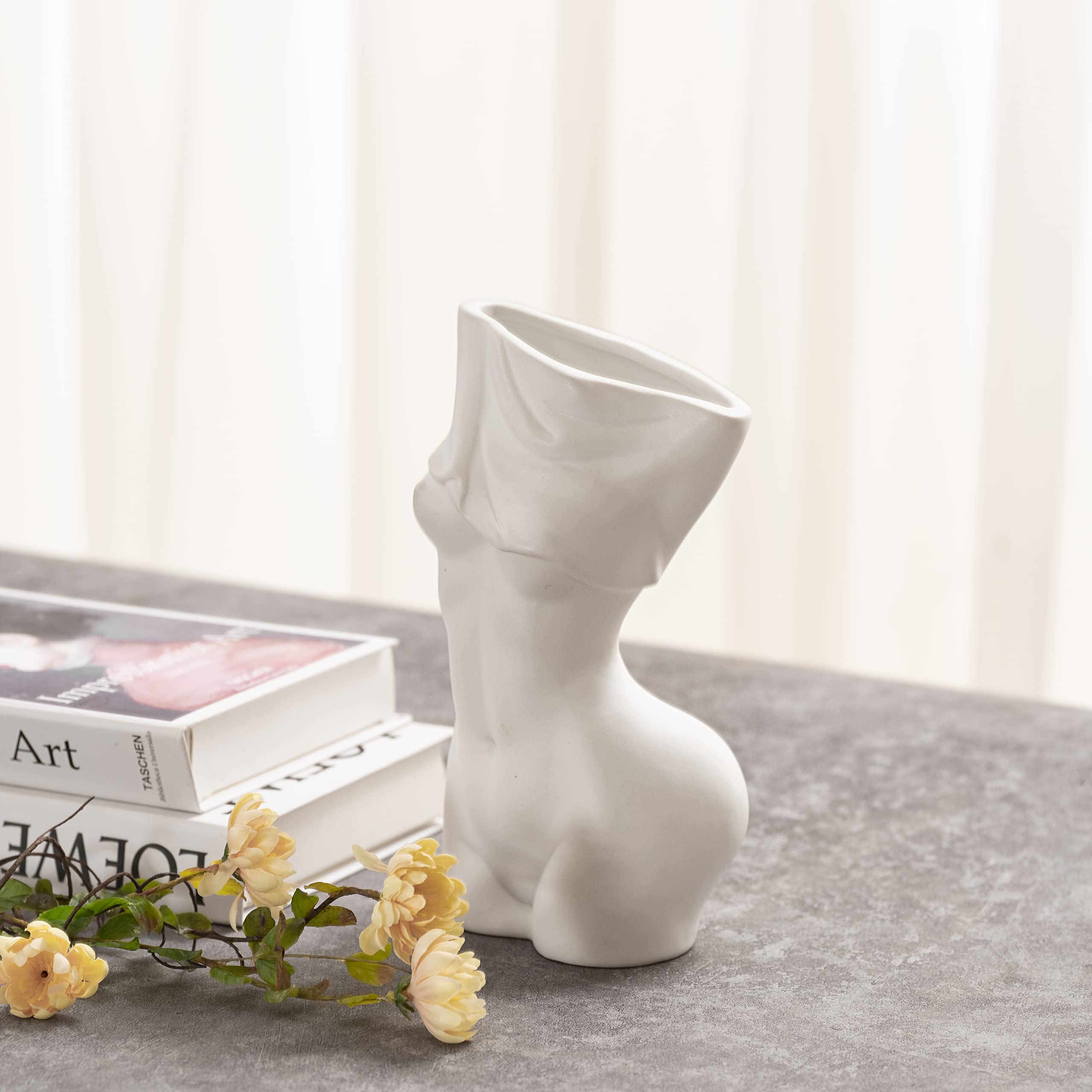 Elegant Feminine Body Vases - Unique Curve Ceramic Vases for Flowers | Modern Bohemian Home Decor | Perfect for Living Room, Bedroom & Wedding Centerpieces
