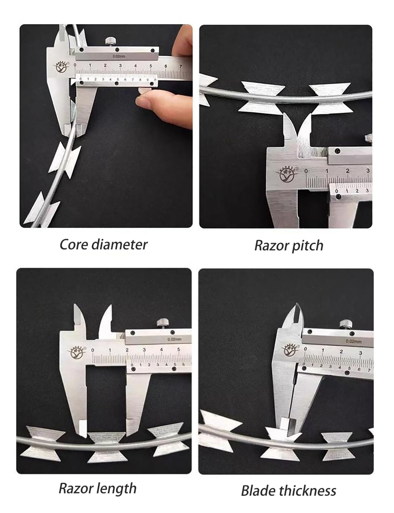 Galvanized Steel Razor Wire Fence - 100m/328ft Straight Line Security Barrier for Garden, Yard, Commercial & Residential Protection | Heavy Duty Anti-Climb Razor Ribbon Wire for Perimeter Security