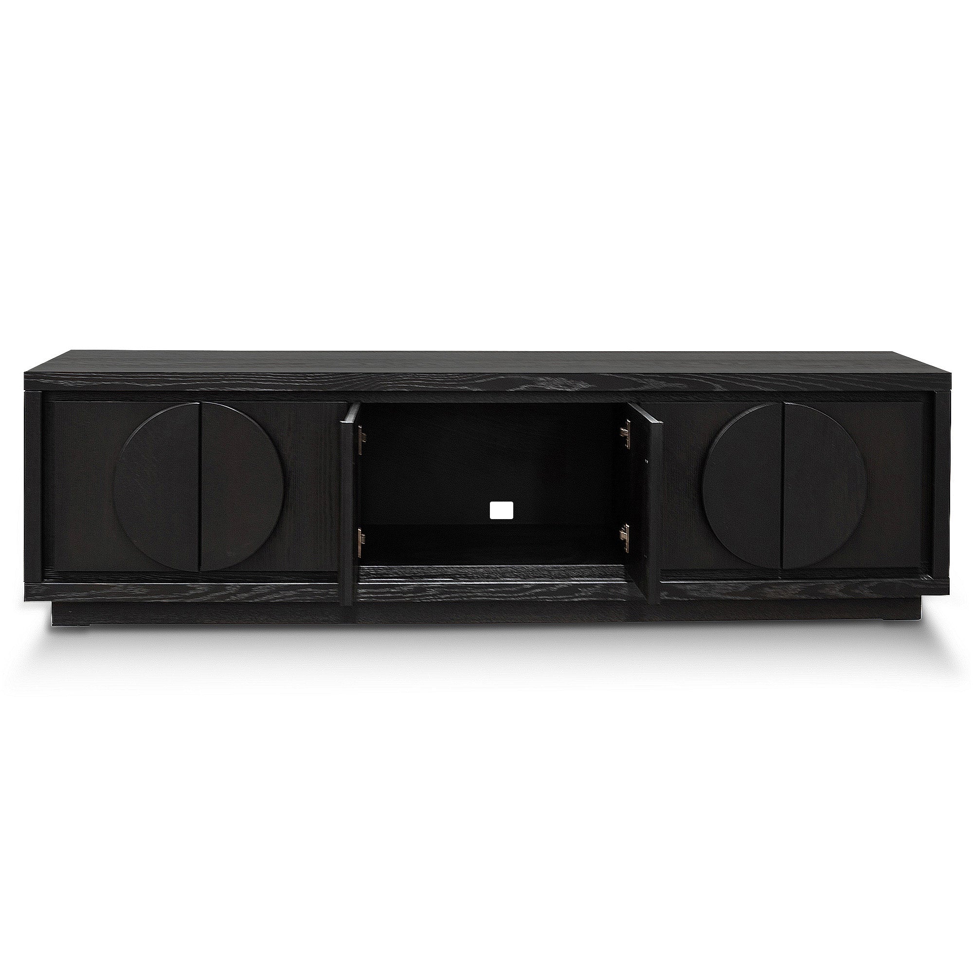 2M TV Stand with Storage - Modern Espresso Black Finish for Living Room, Bedroom & Home Theater - Sturdy Entertainment Center for TVs up to 65 Inches