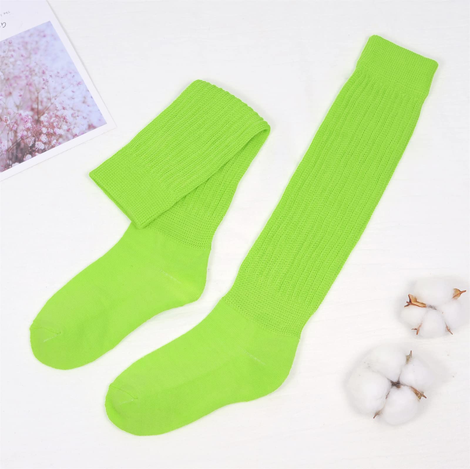 **Intgoodluckycc Women's Slouch Scrunch Socks - Long High Tube Socks for Casual Wear, Fashion, and Comfort**    *Use Cases: Perfect for lounging, workouts, or adding a stylish touch to your everyday outfits.*