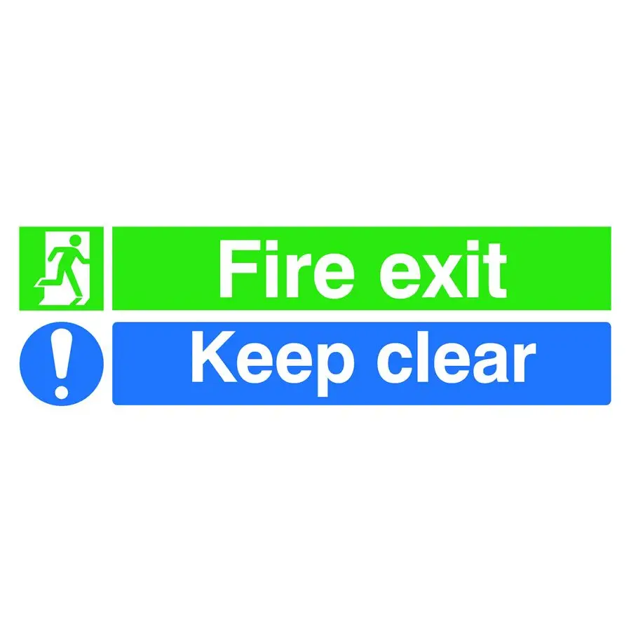 Fire Exit & Emergency Safety Signs - OSHA Compliant for Buildings, Offices & Public Spaces - Enhance Workplace & Public Safety