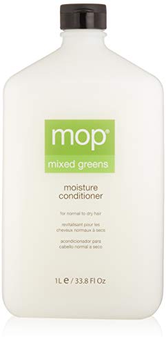 MOP Mixed Greens Moisture Conditioner for Normal to Dry Hair - 1000ml/33.8oz Hydrating Hair Treatment | Deep Conditioning for Damaged Hair | Salon-Quality Vegan Hair Care for Daily Use & Post-Color Treatment