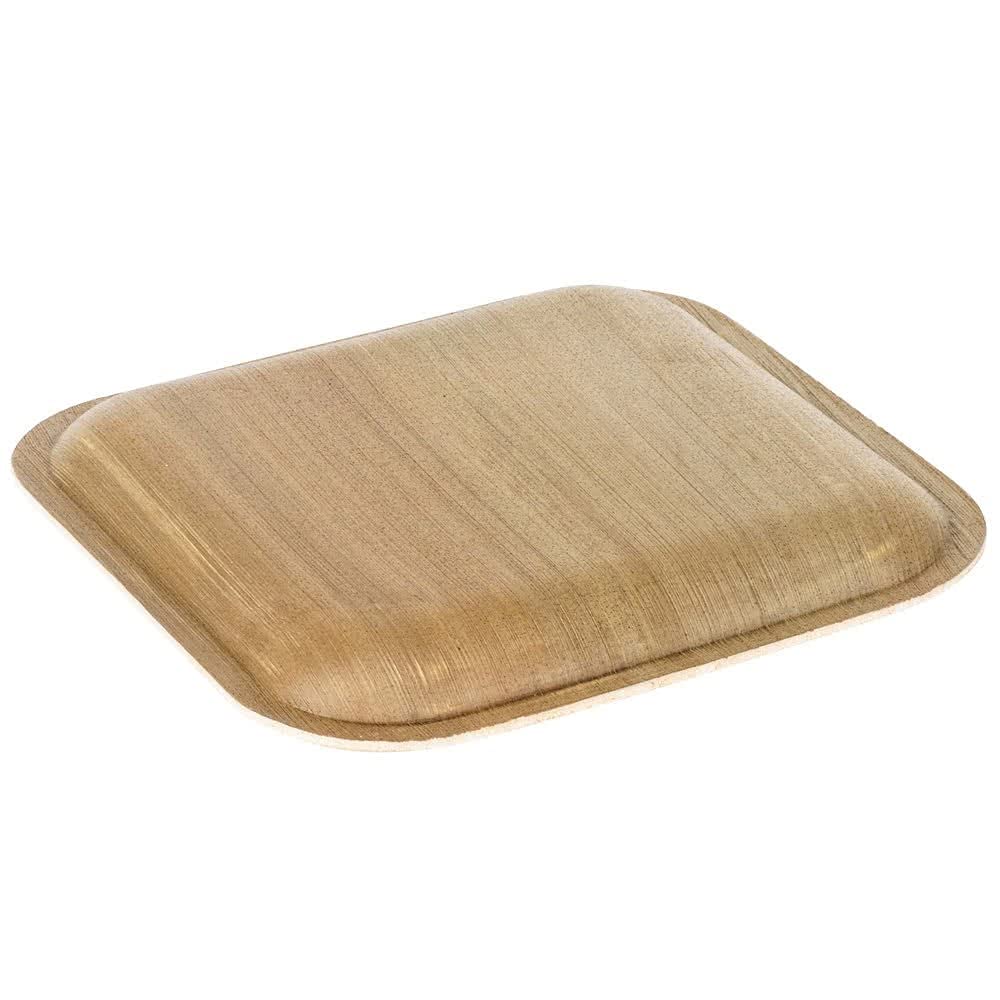 Eco-Friendly 8 Inch Square Palm Leaf Plates - 25 Pc Compostable & Biodegradable Disposable Dinnerware for Parties, Picnics, and Outdoor Events