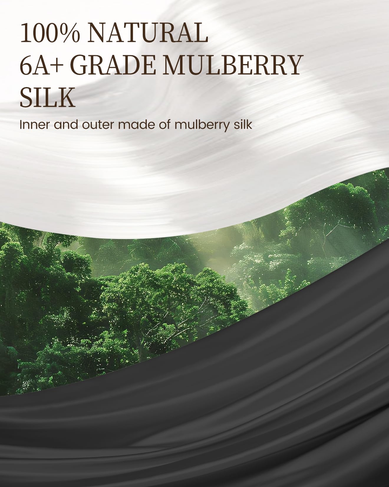 Premium 100% Mulberry Silk Cooling Blanket - Soft & Lightweight All-Season Throw for Bed, Sofa & Travel - Breathable Luxury Bedding (Black, 53