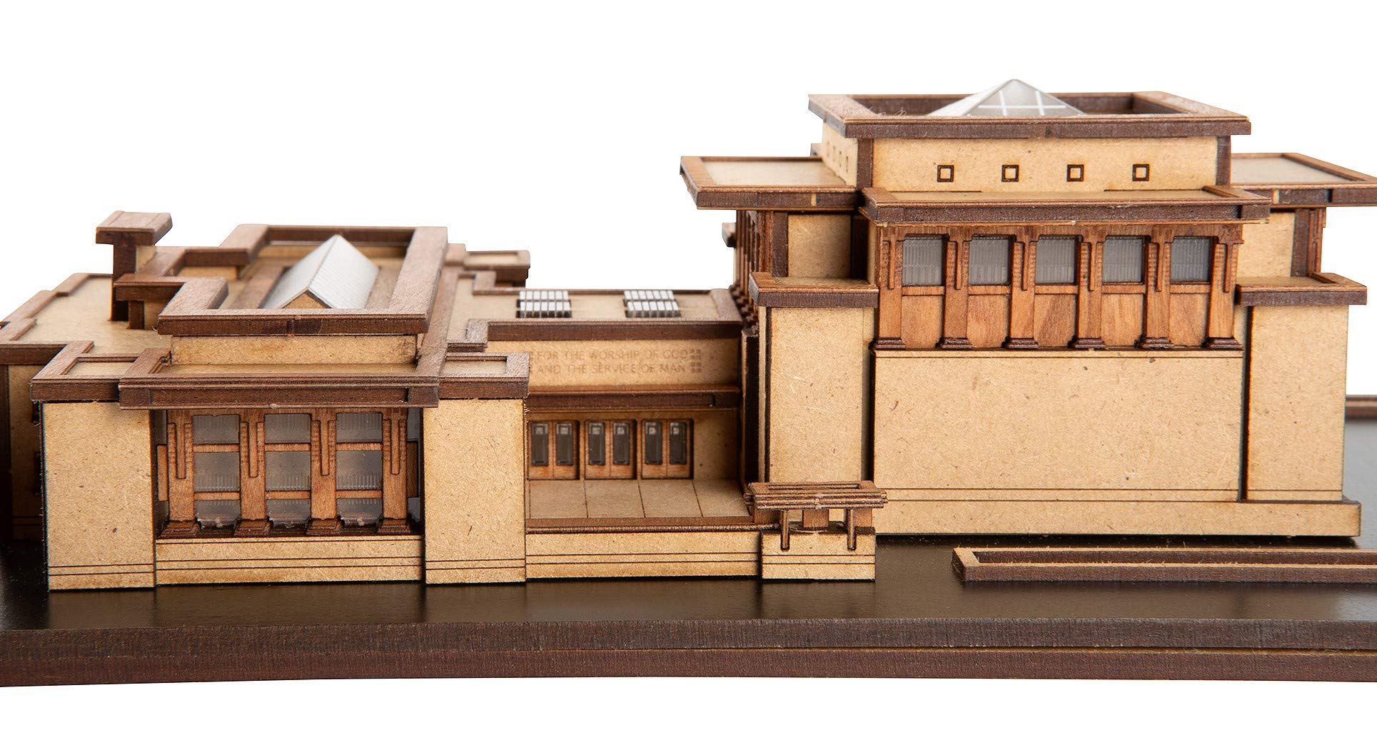Frank Lloyd Wright Unity Temple Wood Scale Model Kit - Prairie Style Architecture Replica - Accurate Fine Wood Building Model for Collectors & Architecture Enthusiasts - Perfect for Home Decor, Office Display & Educational Projects