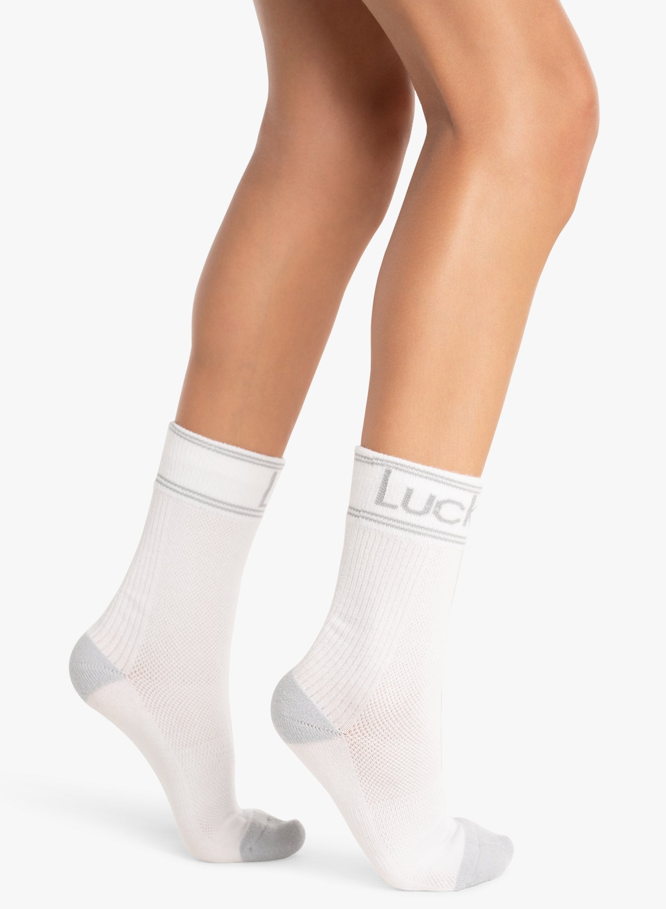 Lucky In Love Crew Socks - Soft Cotton Comfort Socks for Women & Men - Perfect for Everyday Wear, Valentine's Gifts & Couple Matching Outfits