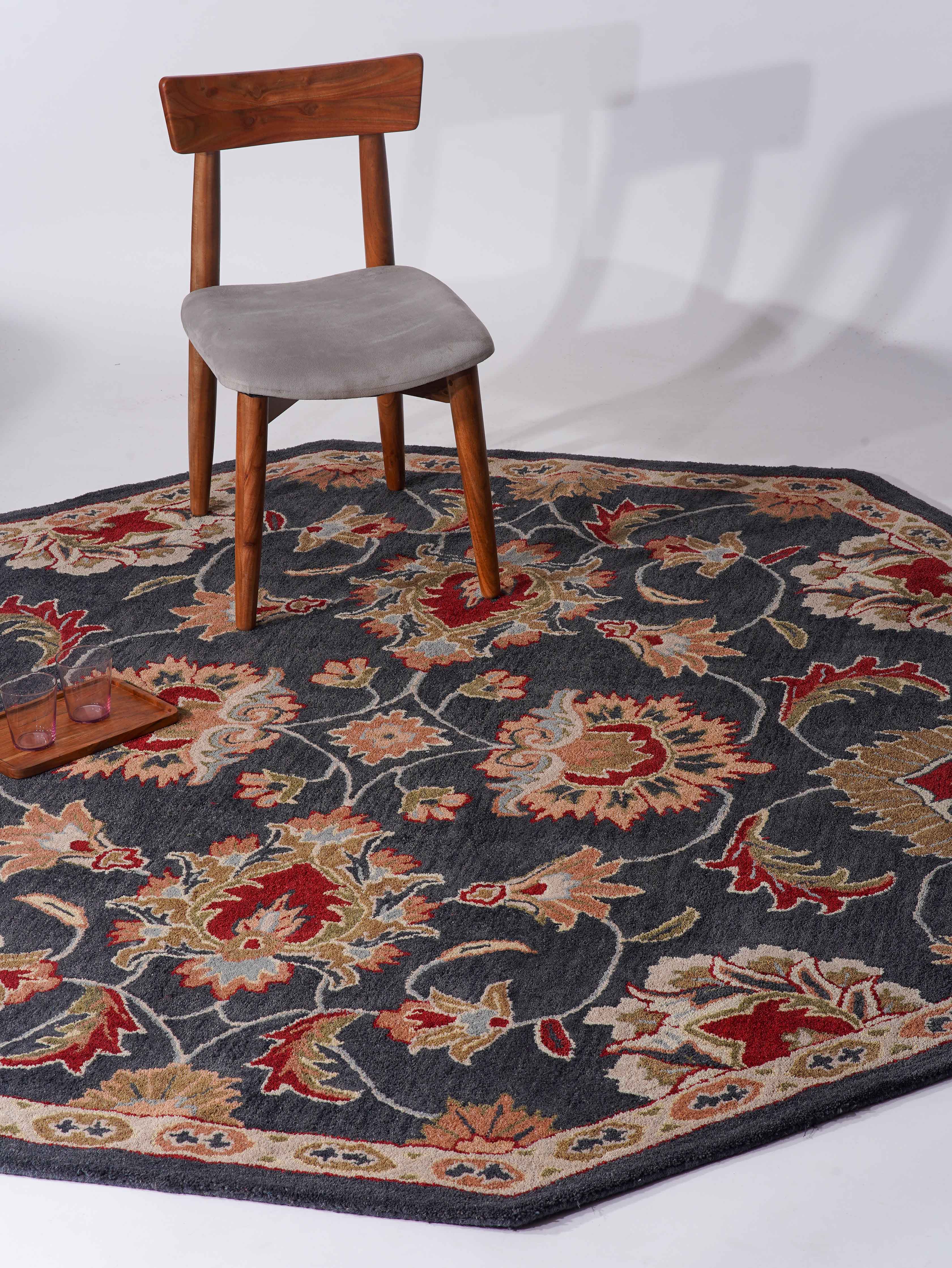 Baluchi Hand Tufted Rug - Authentic Afghan Wool Carpet for Living Room & Bedroom Decor - Perfect for Boho, Traditional & Modern Home Style