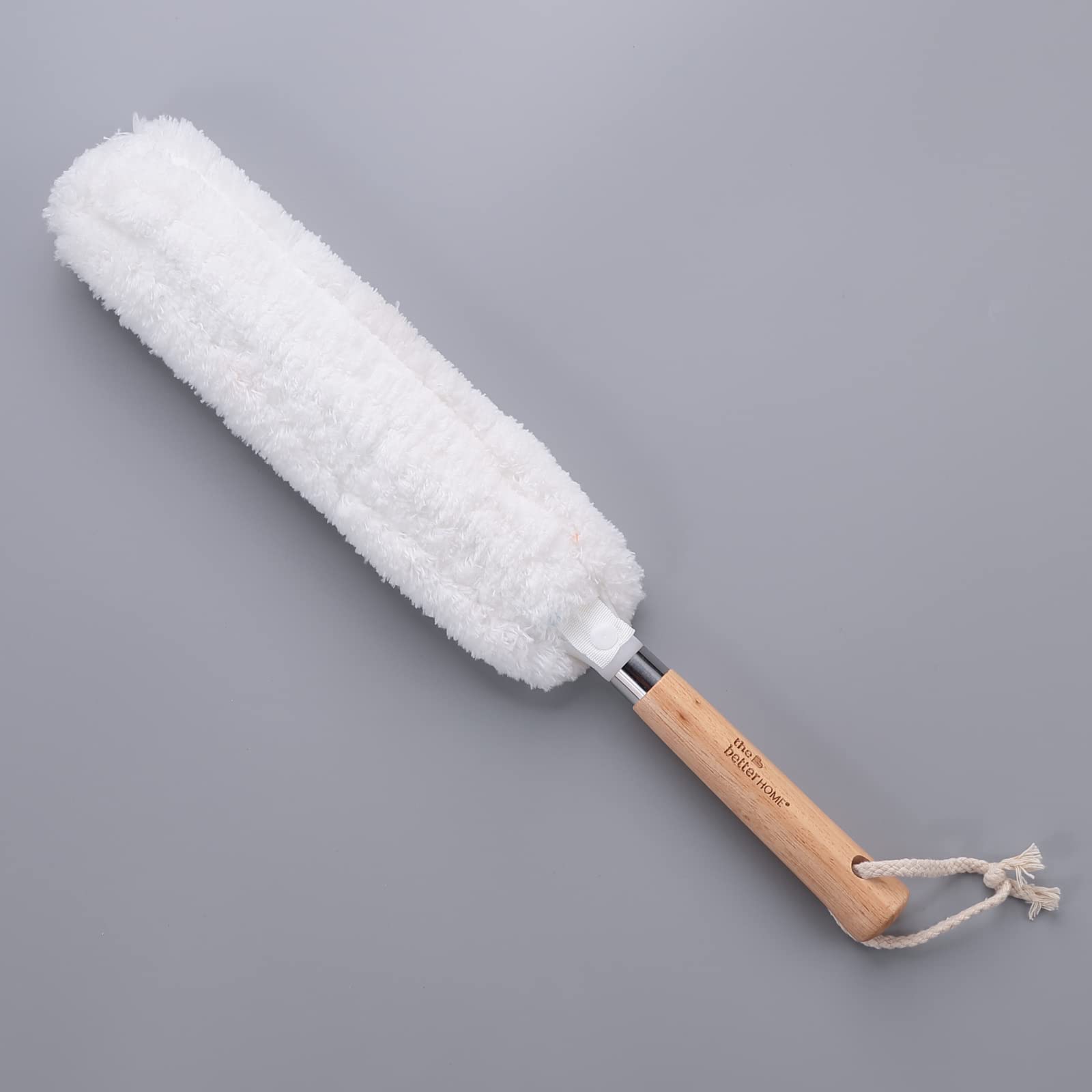 Premium Microfiber Feather Duster with Handle - Long Reach Dusting Brush for Home Cleaning | Fan & Ceiling Cleaning Tool | Reusable Cleaning Supplies (1 Pack) | Perfect for Dusting Furniture, Ceiling Fans & Hard-to-Reach Areas