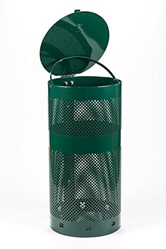 Low Profile Dog Waste Station with Tie-Handle Roll System - Includes 400 Free Waste Bags & 25 Can Liners - 500,000+ Sold in USA (Gloss Green) - Perfect for Parks, Apartments & Backyards