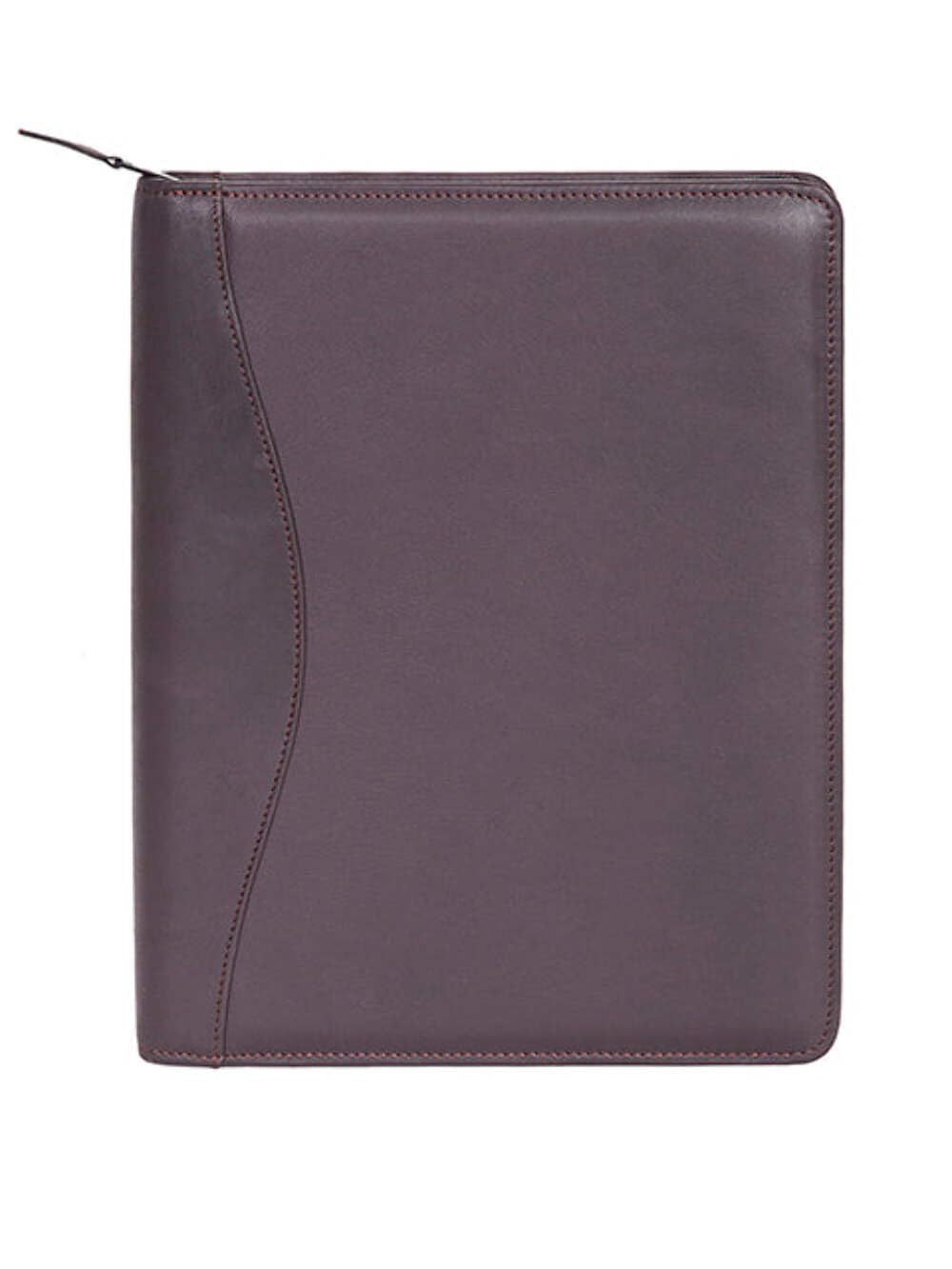 Premium Scully Nappa Leather Zip Planner & Letter Pad Organizer - Chocolate Brown | Luxury Leather Journal for Business, Travel & Daily Planning | Perfect Gift for Professionals & Students