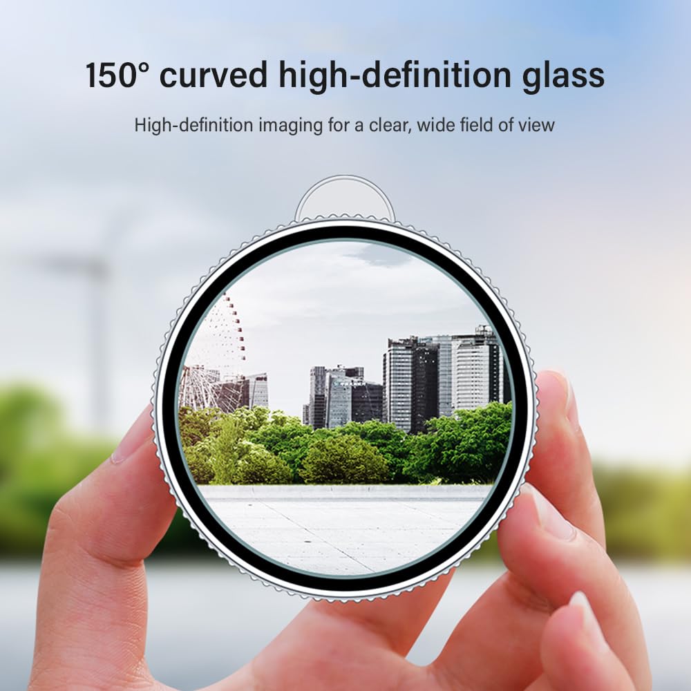2PCS Universal Car Blind Spot Mirrors - 360° Adjustable Suction Cup Convex Mirror, HD Fish Eye Design for Enhanced Visibility - Perfect for Cars, SUVs, Trucks (Black) - Ideal for Parking, Lane Changing & Safe Driving