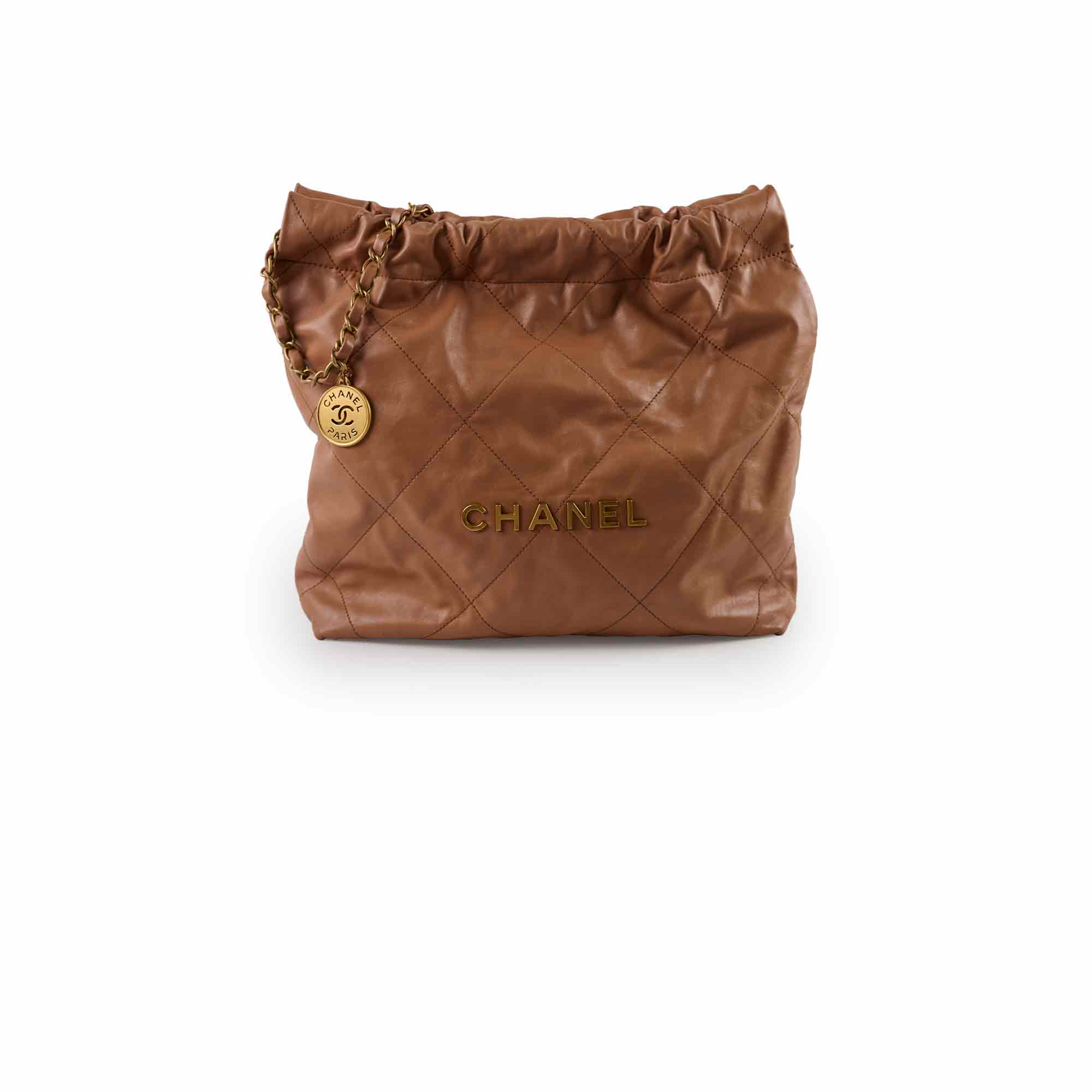 Authentic Chanel 22 Small Handbag in Caramel - Microchipped Luxury Shoulder Bag for Women | Perfect for Date Night, Office & Special Occasions