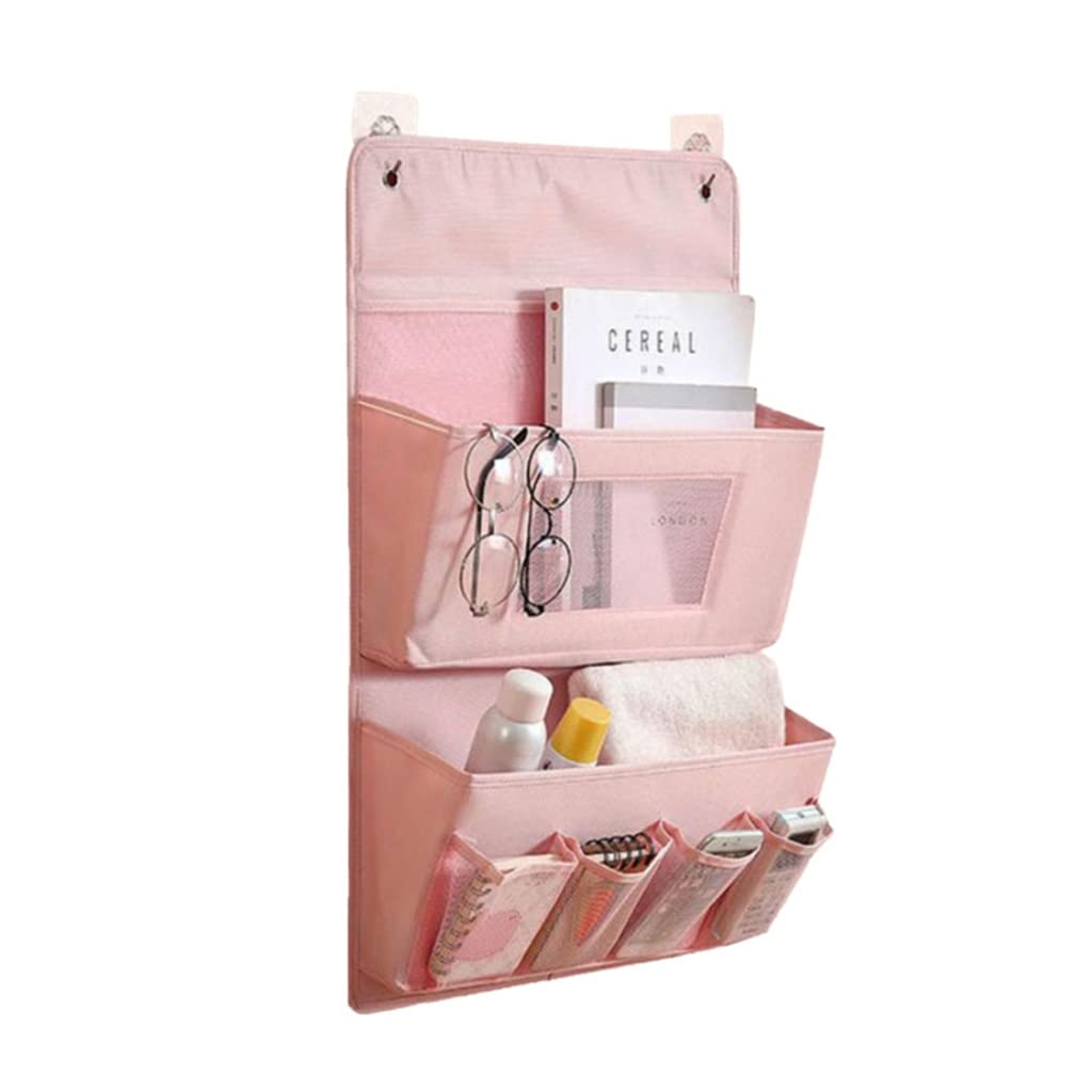 Pink Hanging Storage Bag - 40x63cm Fabric Organizer for Wardrobe, Dorm, Bathroom & Door - Space Saving Closet Accessories for Home & Travel Use