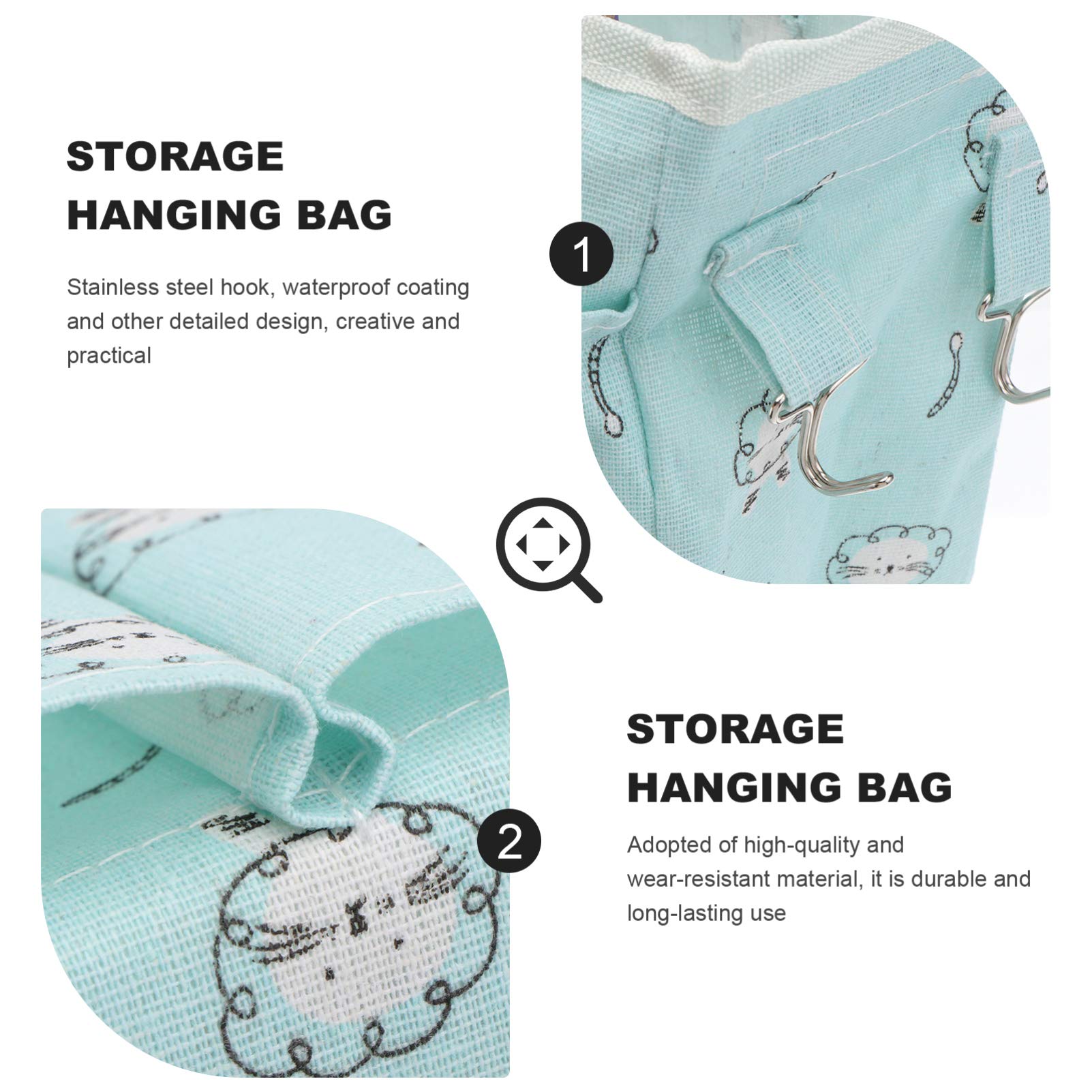Hemoton Bedside Hanging Organizer Basket - 1PC Storage Pocket for Bed, Sofa & Table | Space-Saving Bedside Organizer for Books, Remote, Phone & Essentials | Perfect for Small Bedrooms, Dorms & Apartments