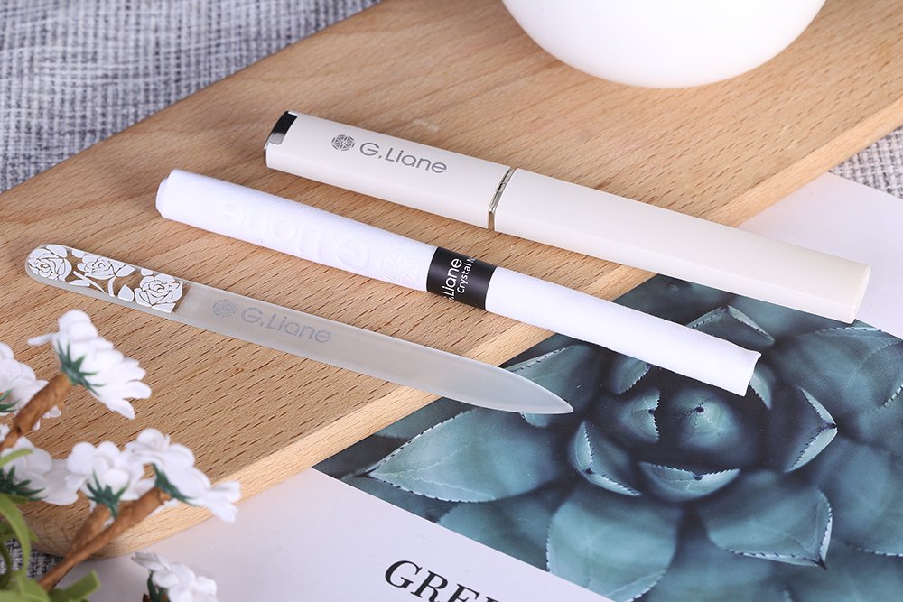 Professional Crystal Nail File Set - Natural & Acrylic Nail Care Kit for Manicure & Pedicure | Durable Nail Files for Home & Salon Use | Perfect for Gel Nails & Nail Art (Rose White) - Ideal for DIY Nail Care, Spa Treatments & Professional Nail Services