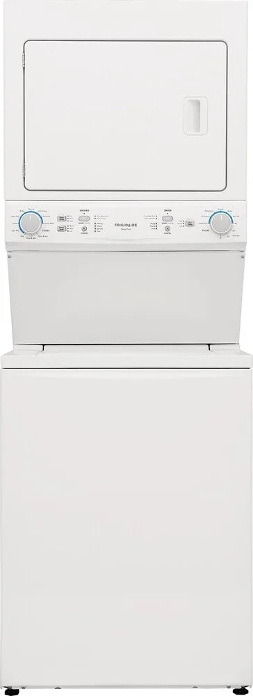 Frigidaire 27 Inch Stacked Washer and Dryer Laundry Center in White - FLCE7523AW | Perfect for Small Spaces & Apartments | Energy Efficient & Space Saving Laundry Solution